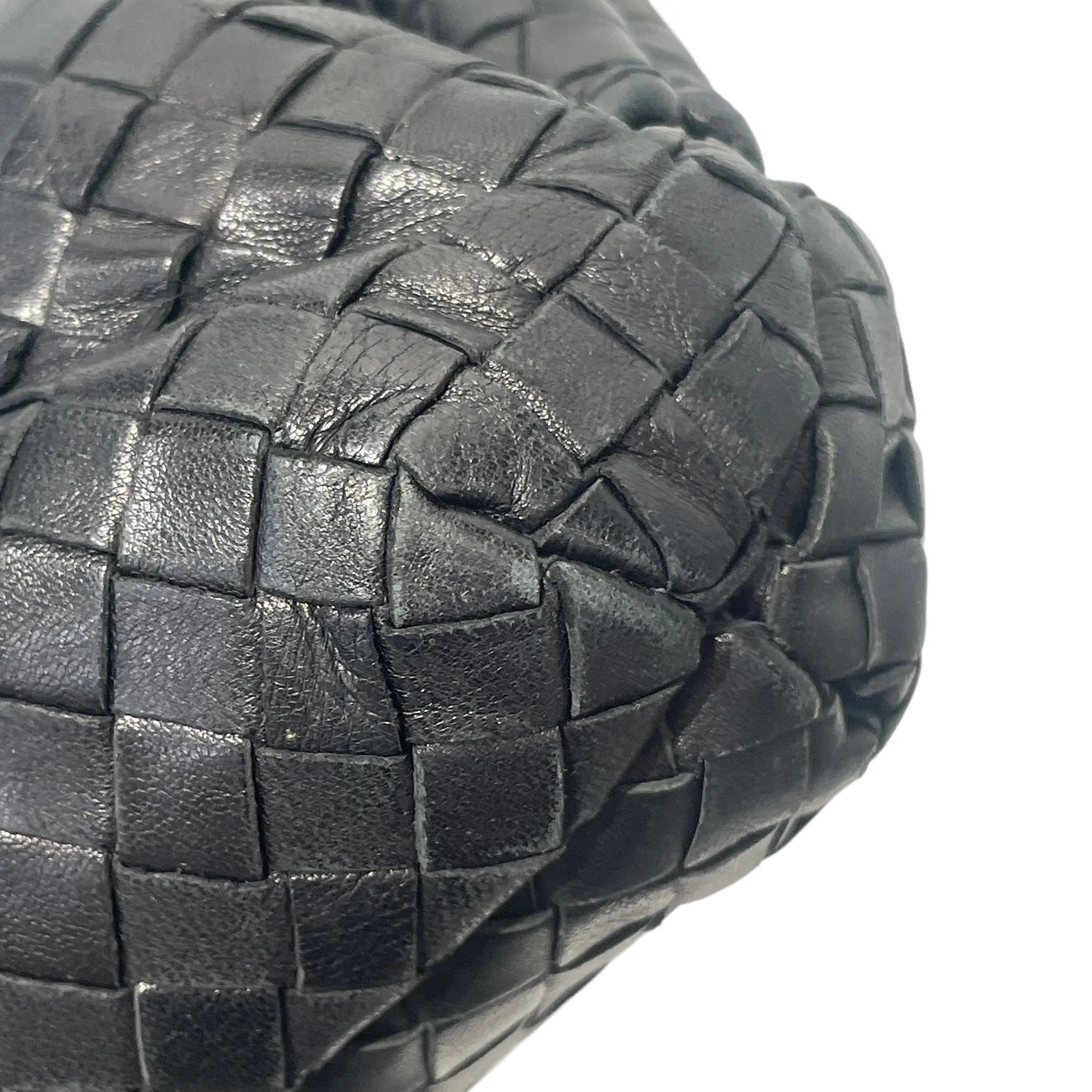 BOTTEGA VENETA/Bag/Leather/BLK/VINTAGE INTRECCIATO LAUREN
