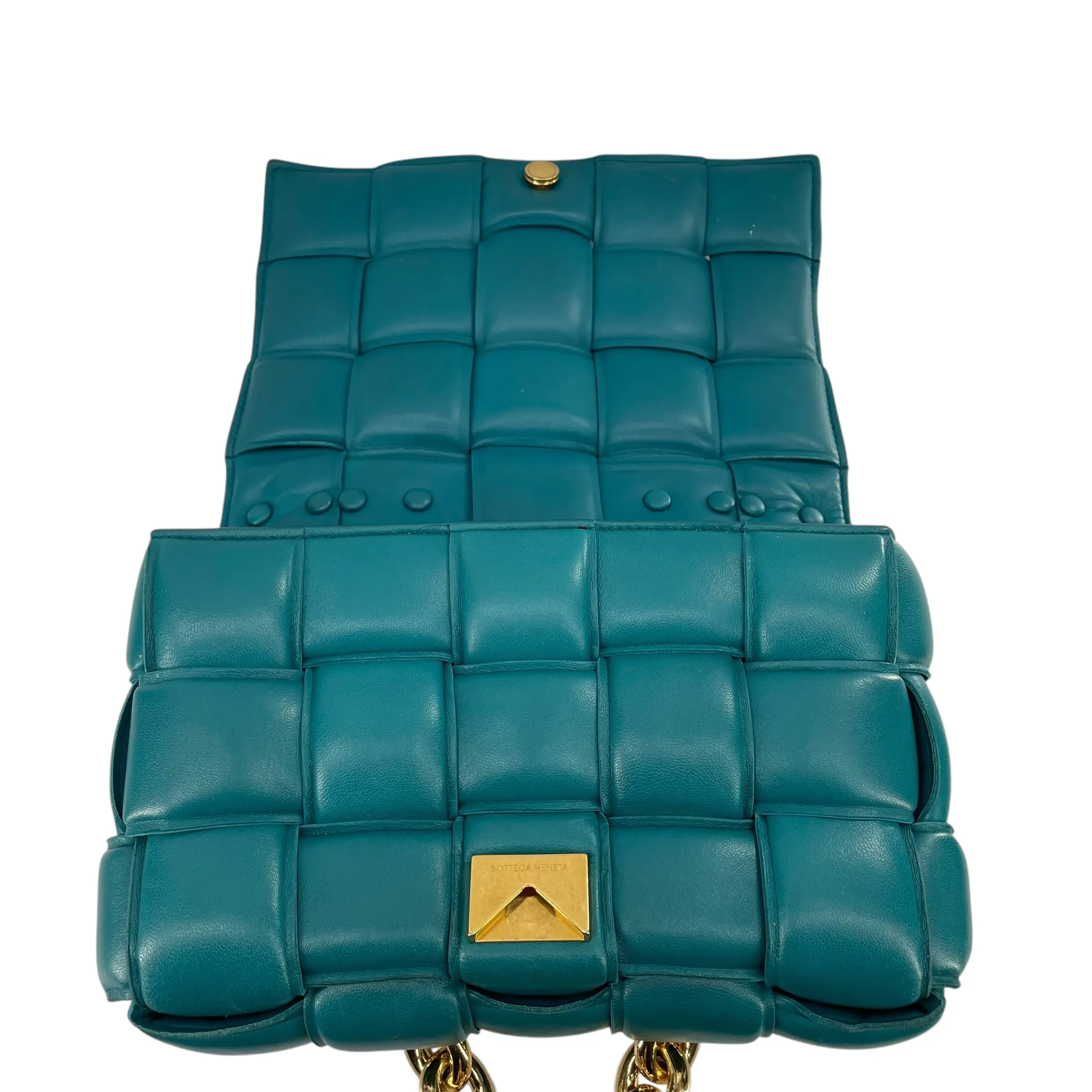 BOTTEGA VENETA/Bag/Leather/GRN/INTRECCIATO PADDED CASSETTE