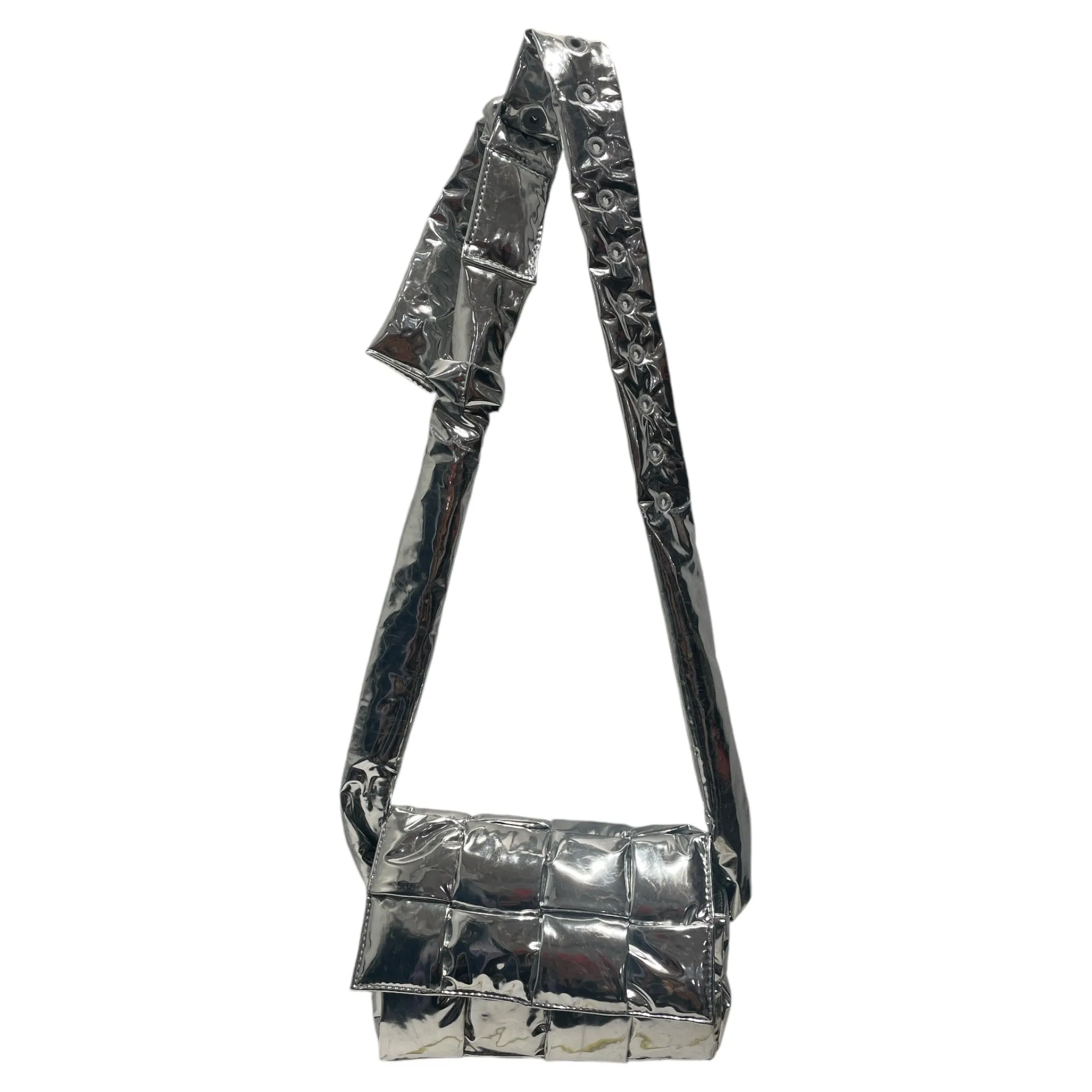 BOTTEGA VENETA/Bag/Leather/SLV/Cassette silver bag