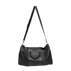 BOTTEGA VENETA/Bag/Plaid/Leather/BLK/MEDIUM INTRECCIATO BAG