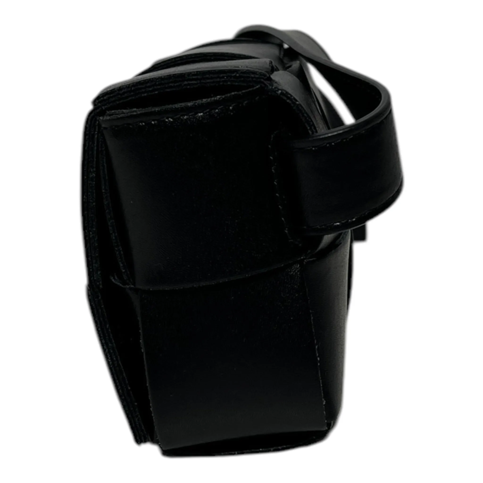 BOTTEGA VENETA/Cross Body Bag/Leather/BLK/CASSETTE BELT BAG