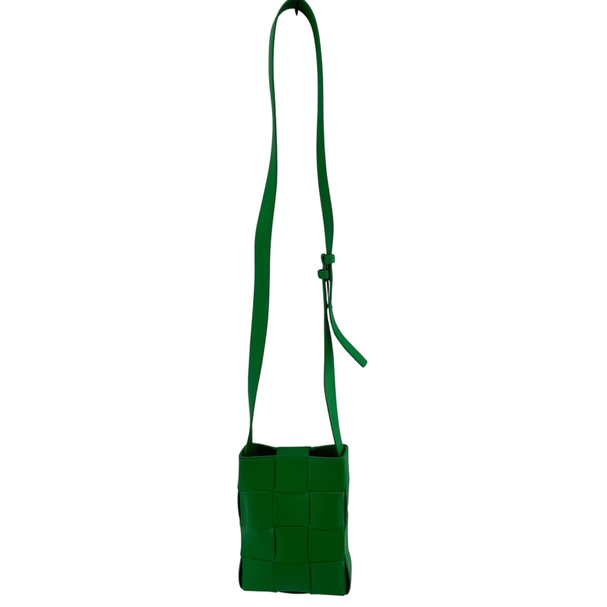 BOTTEGA VENETA/Cross Body Bag/Leather/GRN/CASSETTE TOTE