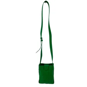 BOTTEGA VENETA/Cross Body Bag/Leather/GRN/CASSETTE TOTE
