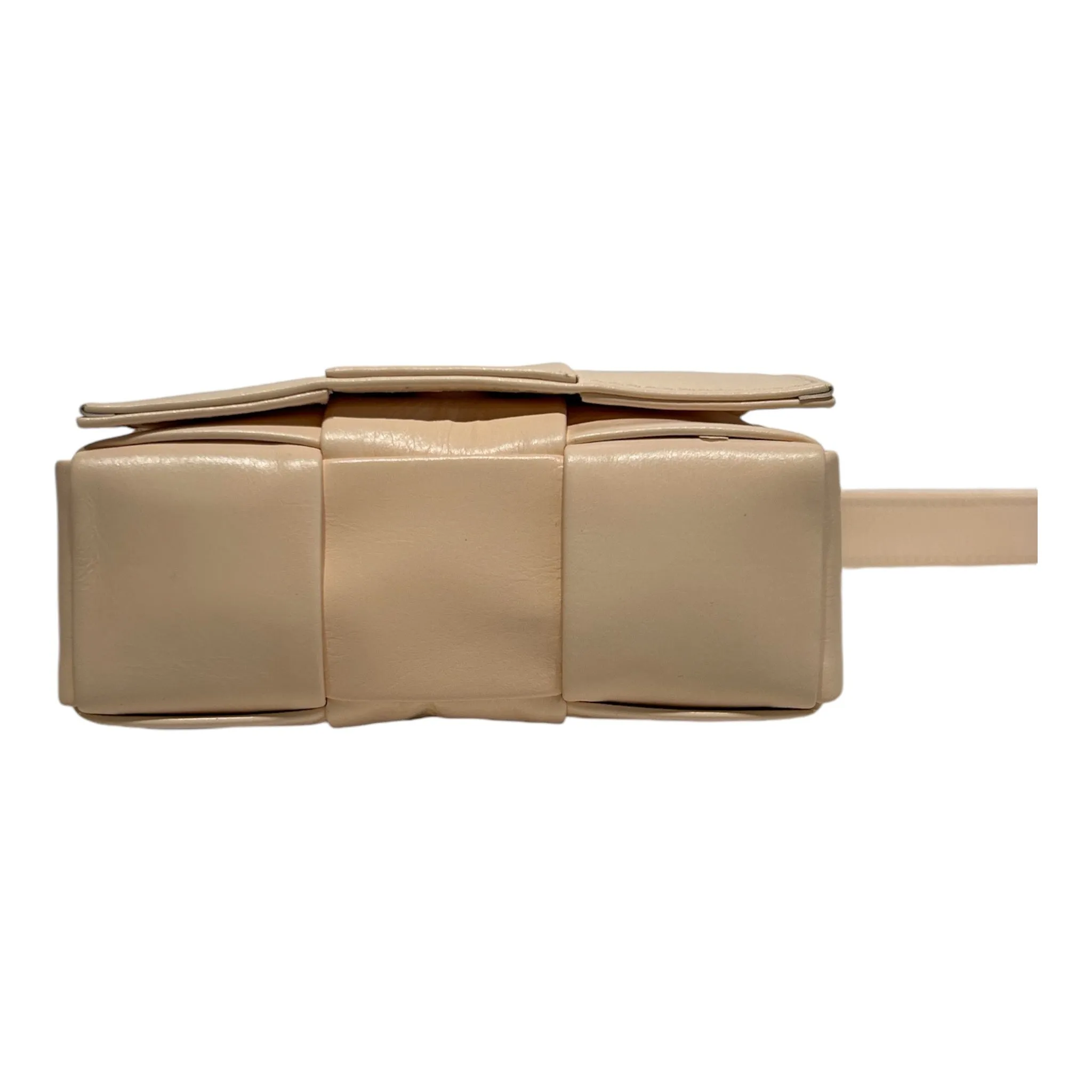 BOTTEGA VENETA/Cross Body Bag/OS/Leather/PNK/Cassette Mini