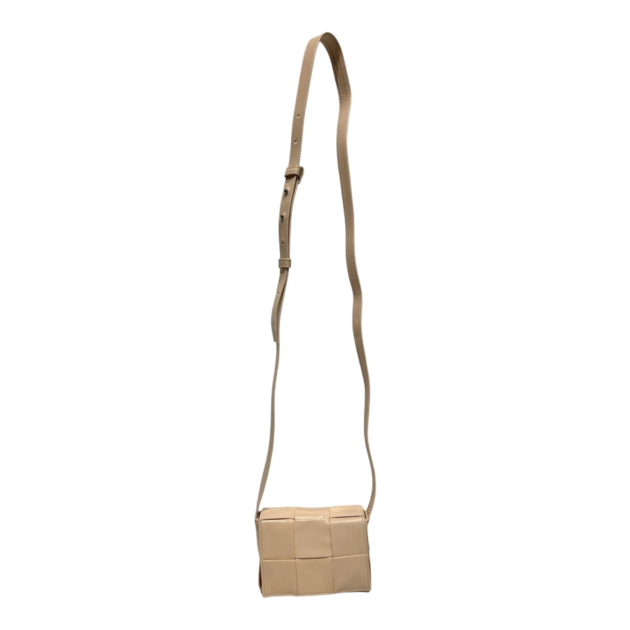 BOTTEGA VENETA/Cross Body Bag/OS/Leather/PNK/Cassette Mini