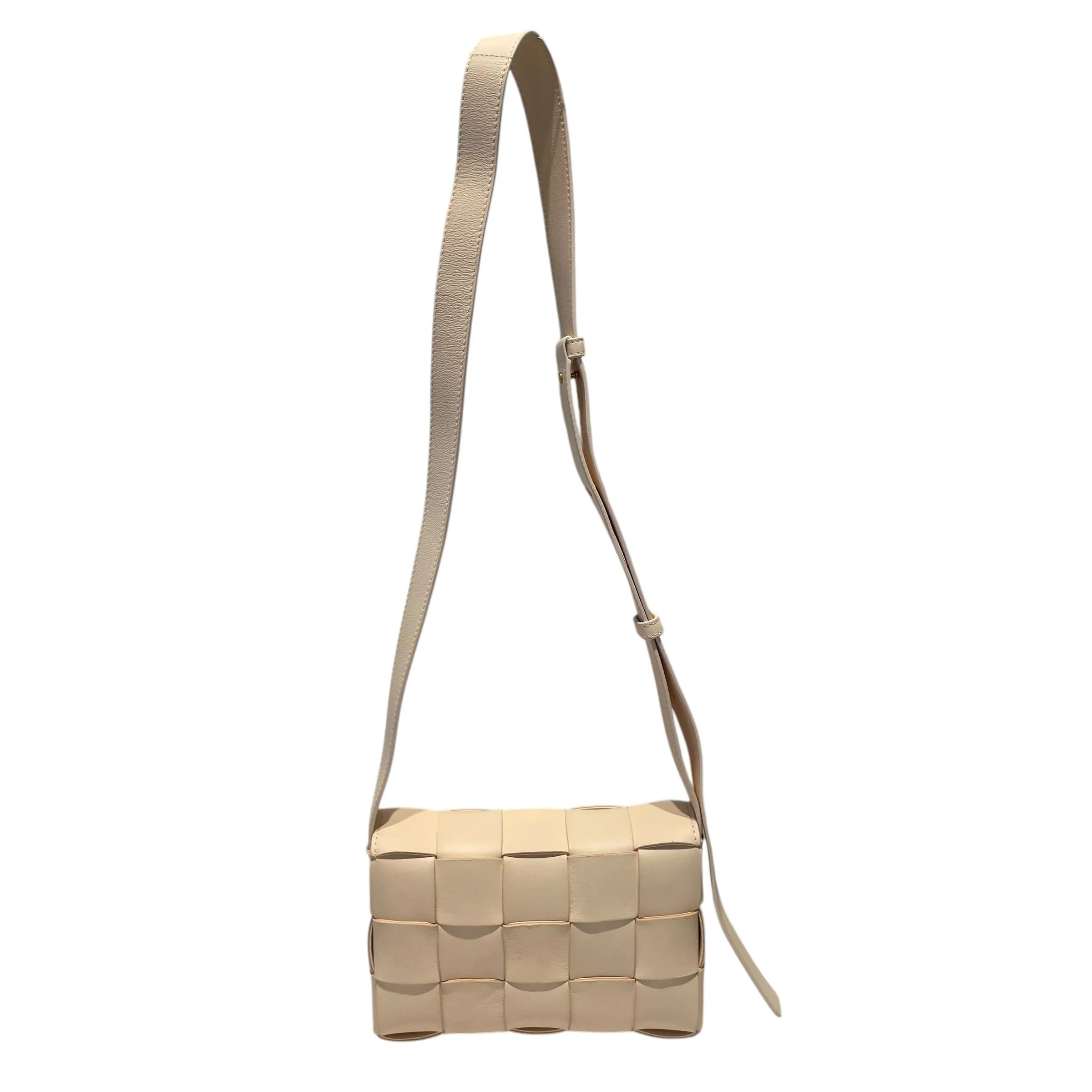BOTTEGA VENETA/Cross Body Bag/S/Leather/CRM/cassette