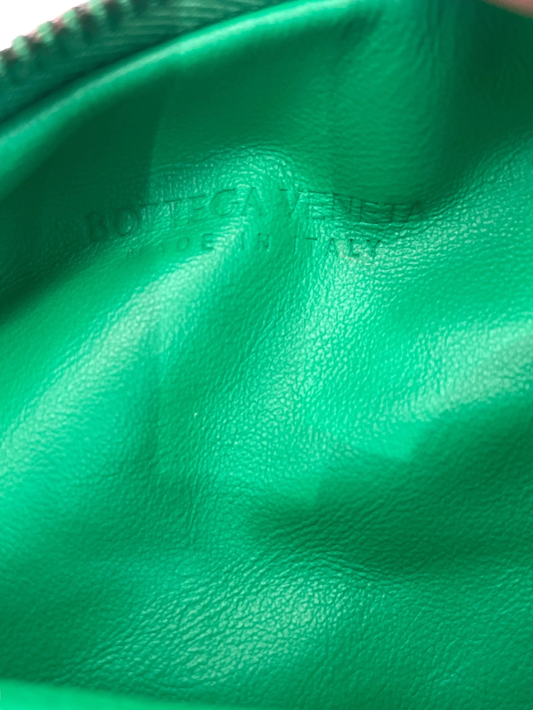 BOTTEGA VENETA/Hand Bag/Leather/GRN/Nappa Interecciato Mini Jodie