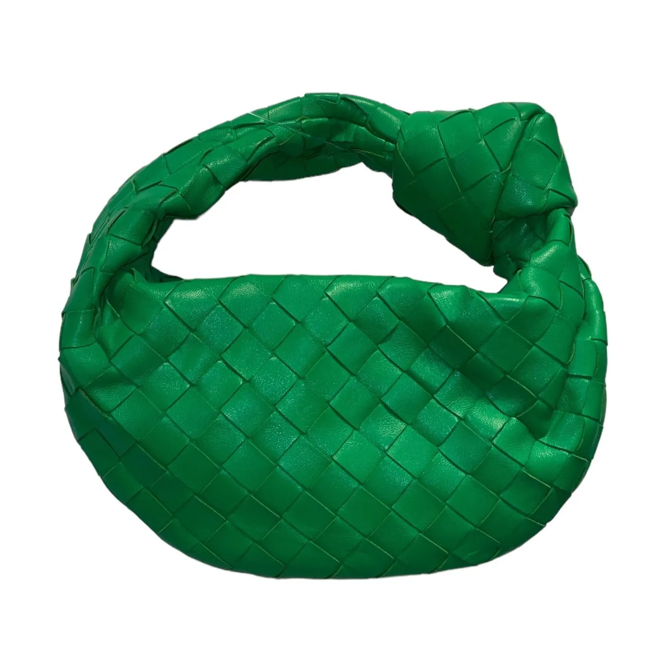 BOTTEGA VENETA/Hand Bag/Leather/GRN/Nappa Interecciato Mini Jodie