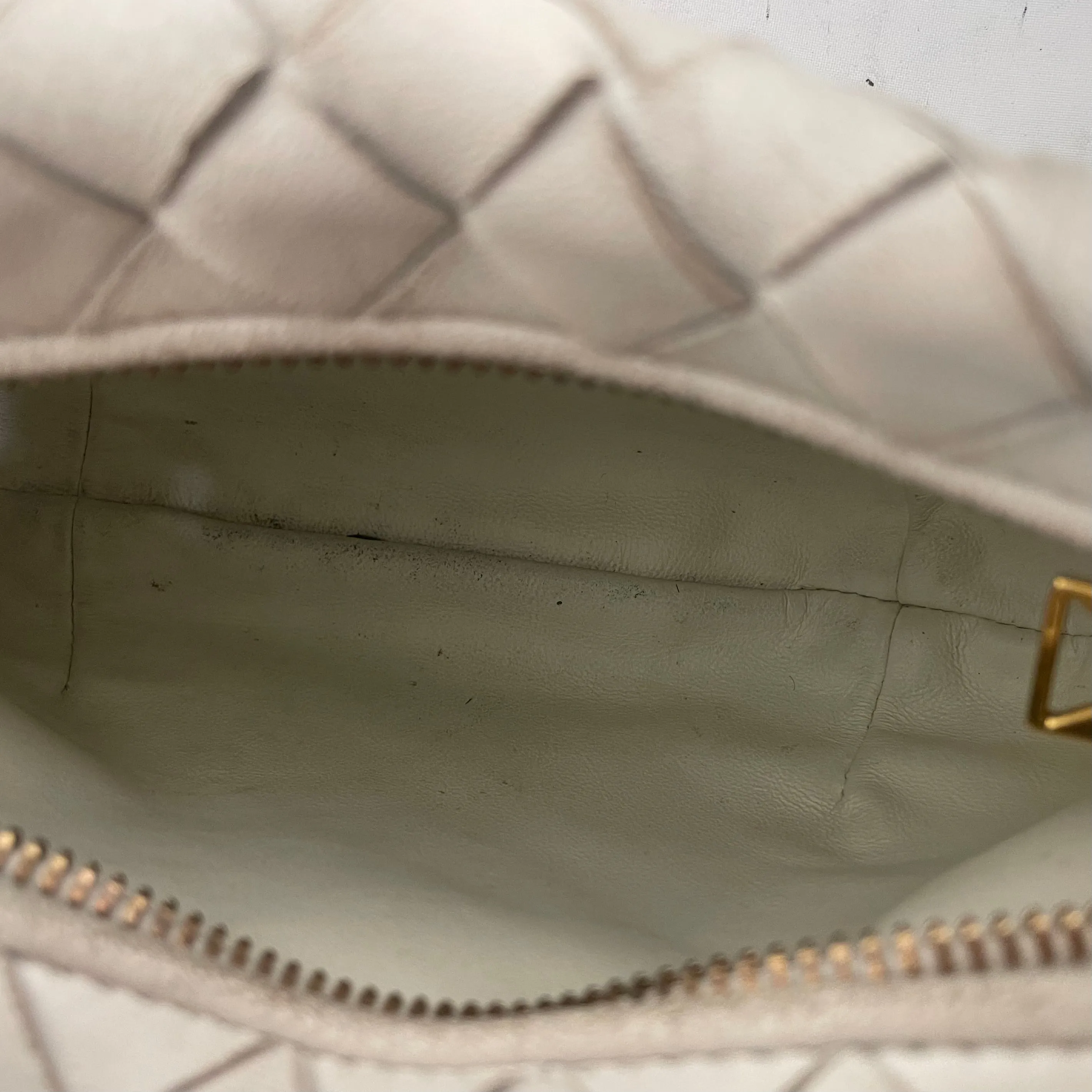 BOTTEGA VENETA/Hand Bag/OS/Leather/WHT/Intrecciato Jodie Mini