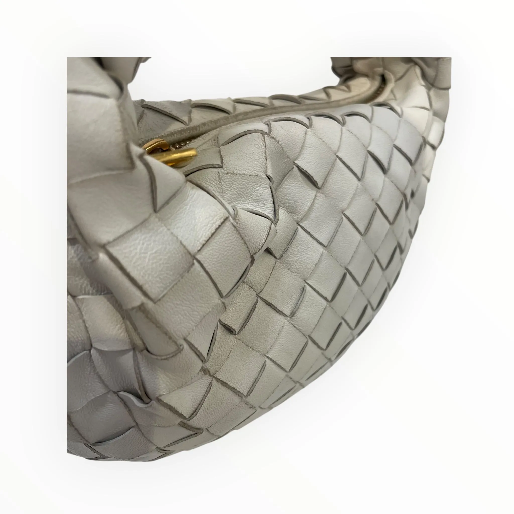 BOTTEGA VENETA/Hand Bag/OS/Leather/WHT/Intrecciato Jodie Mini