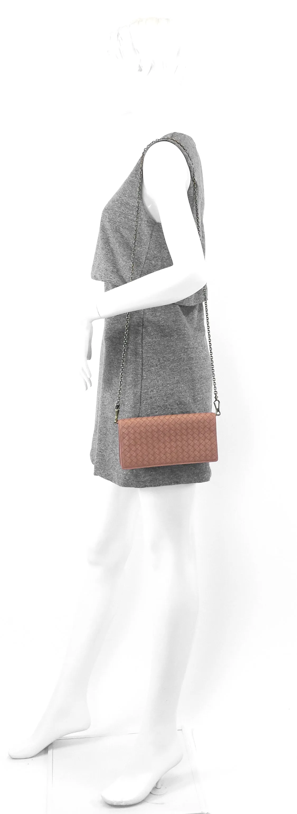 Chain Wallet Intrecciato Nappa Leather Bag