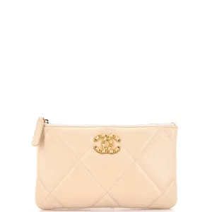 Chanel 19 O Case Pouch Quilted Goatskin