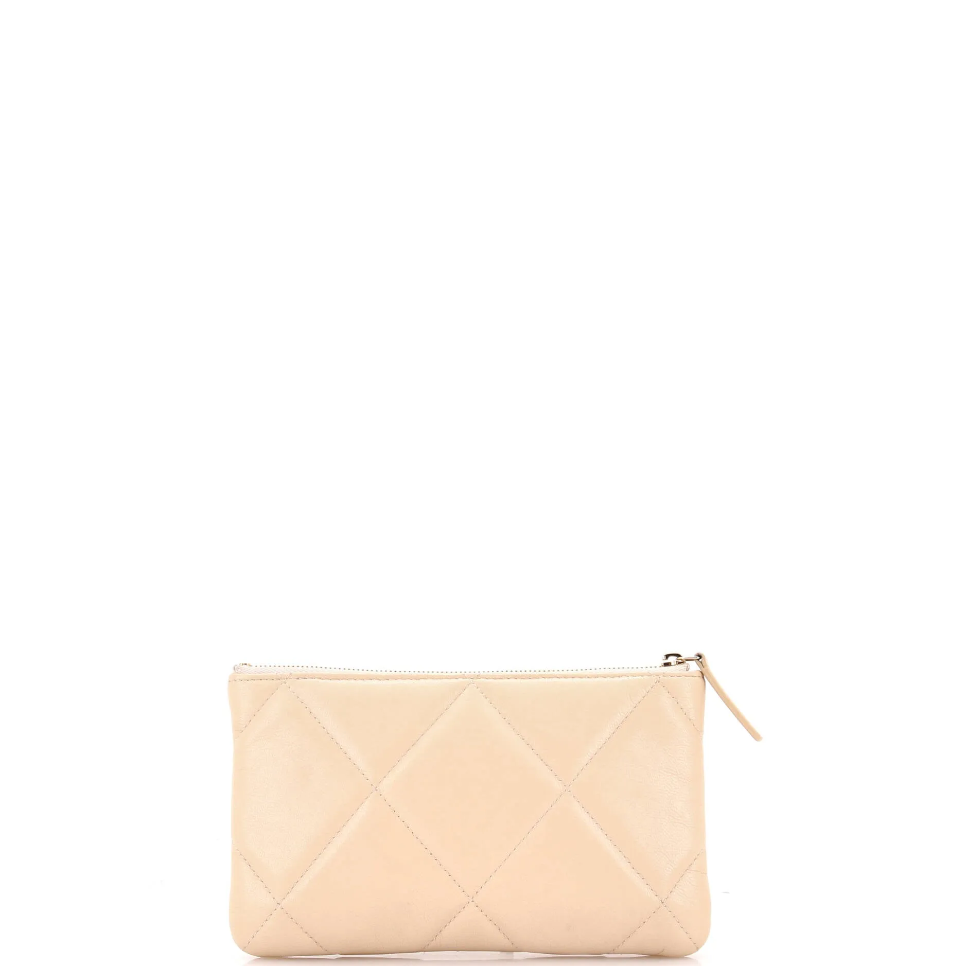Chanel 19 O Case Pouch Quilted Goatskin
