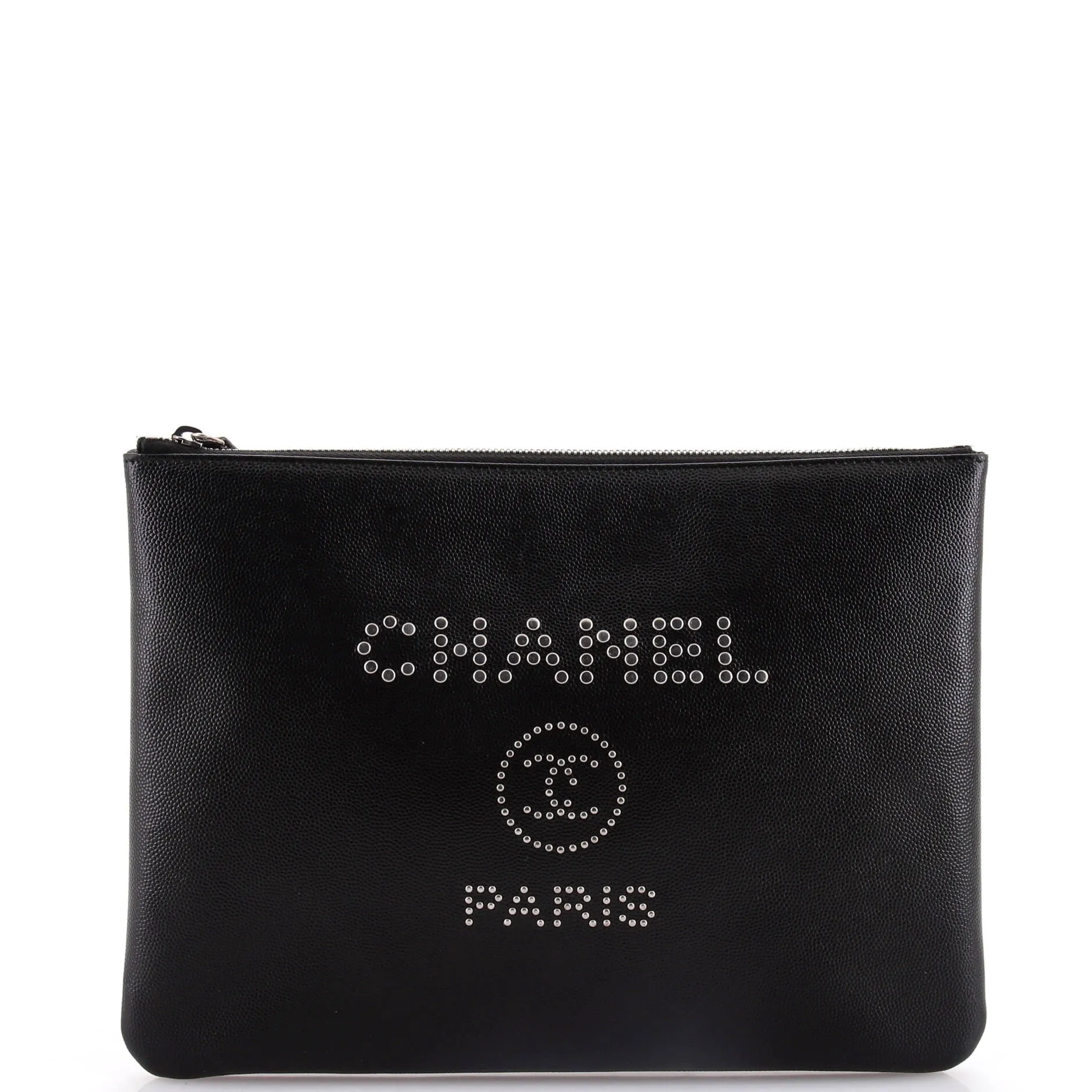 Chanel Deauville Pouch Studded Caviar