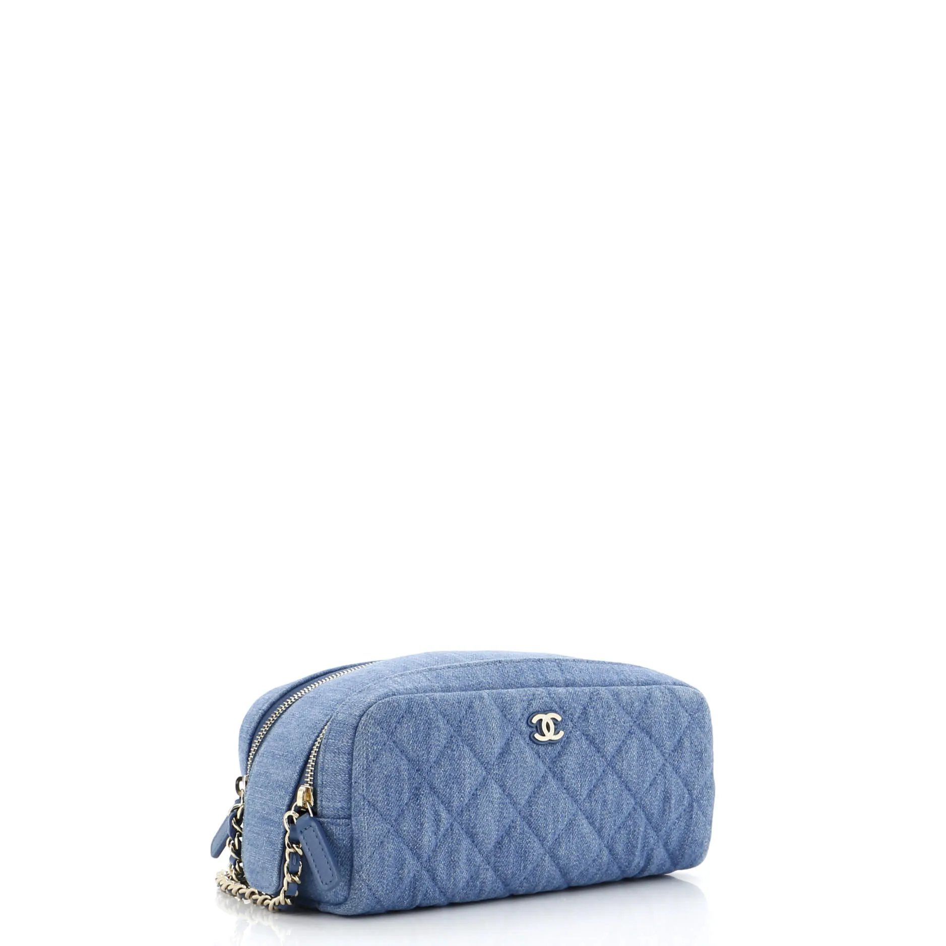 Chanel Double Zip Toiletry Pouch Quilted