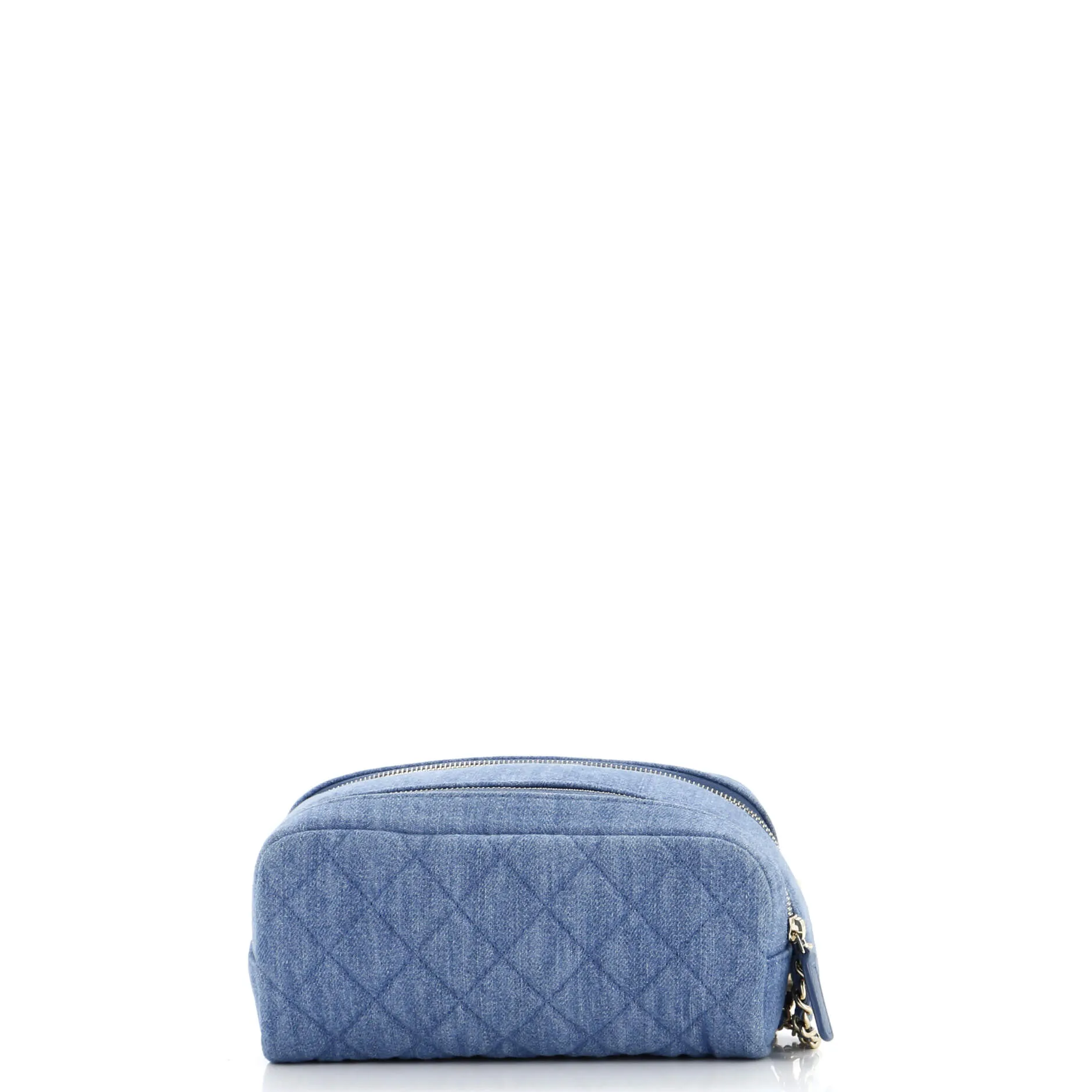 Chanel Double Zip Toiletry Pouch Quilted