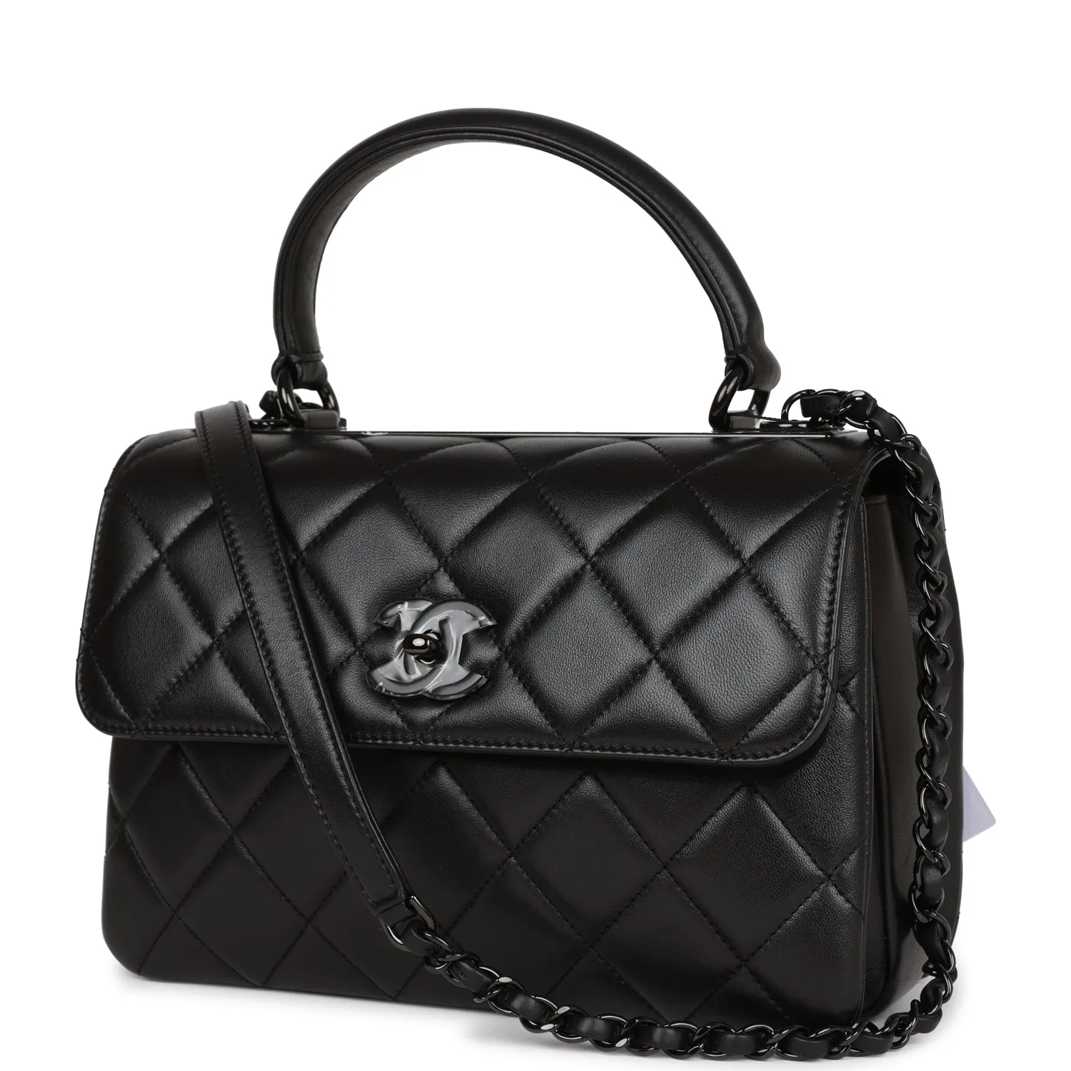 Chanel Large Trendy CC Bag SO Black Lambskin Black Hardware