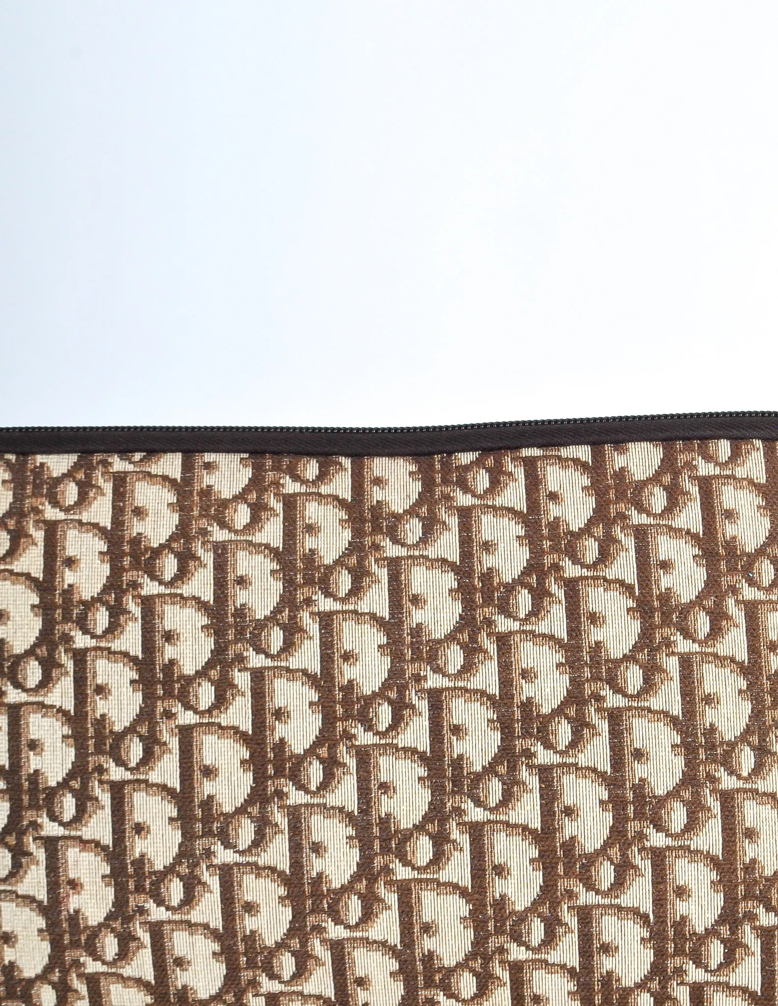 Christian Dior Vintage Brown Monogram Clutch Bag