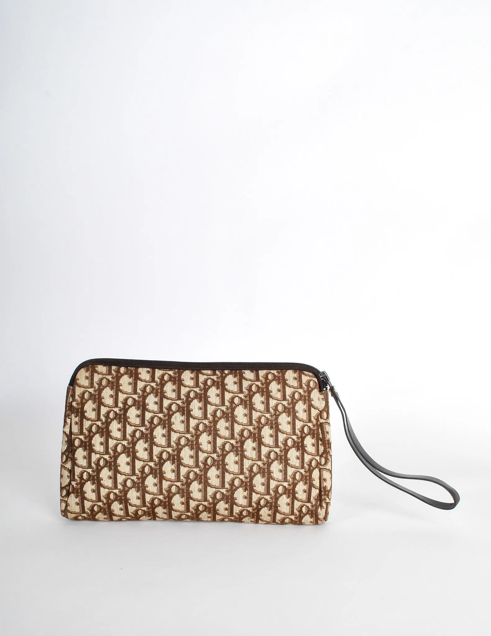 Christian Dior Vintage Brown Monogram Clutch Bag