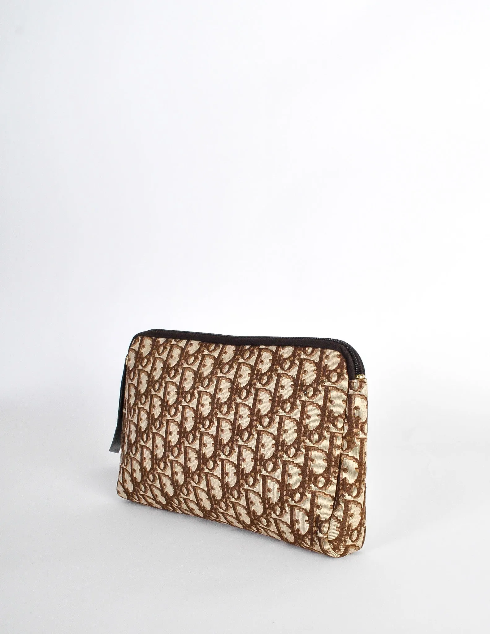 Christian Dior Vintage Brown Monogram Clutch Bag