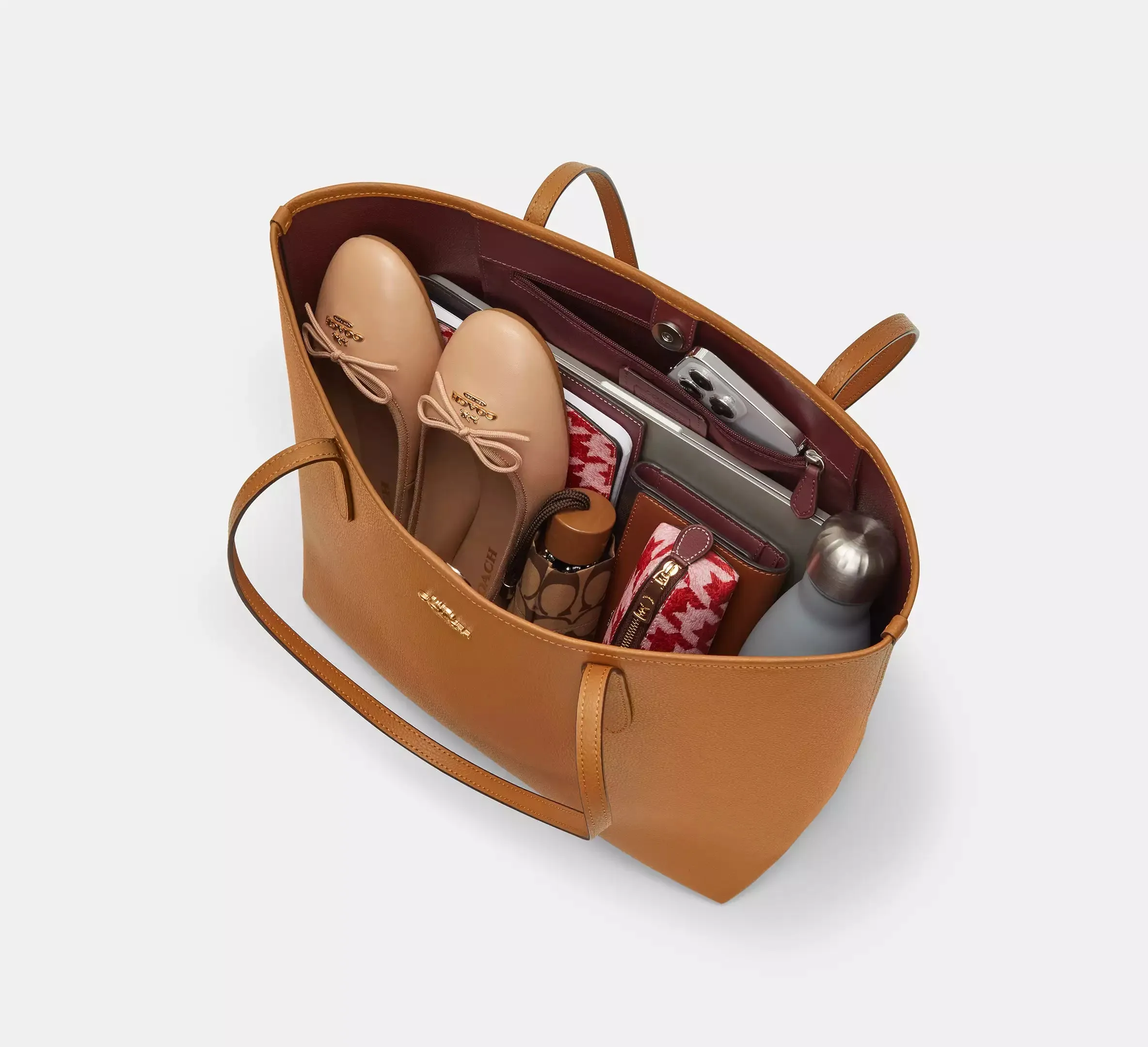 City Tote Bag - Pebbled Leather