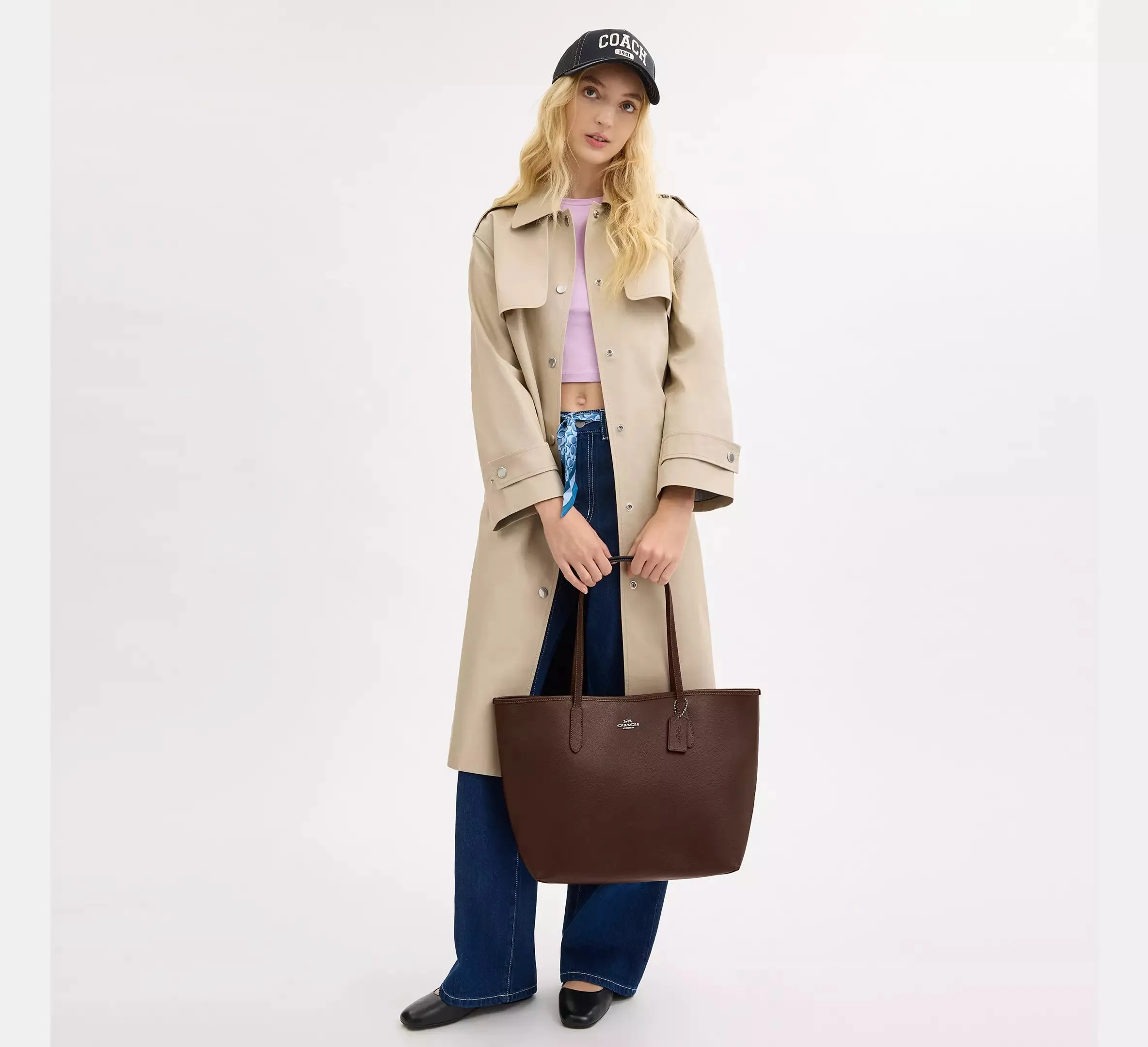 City Tote Bag - Pebbled Leather