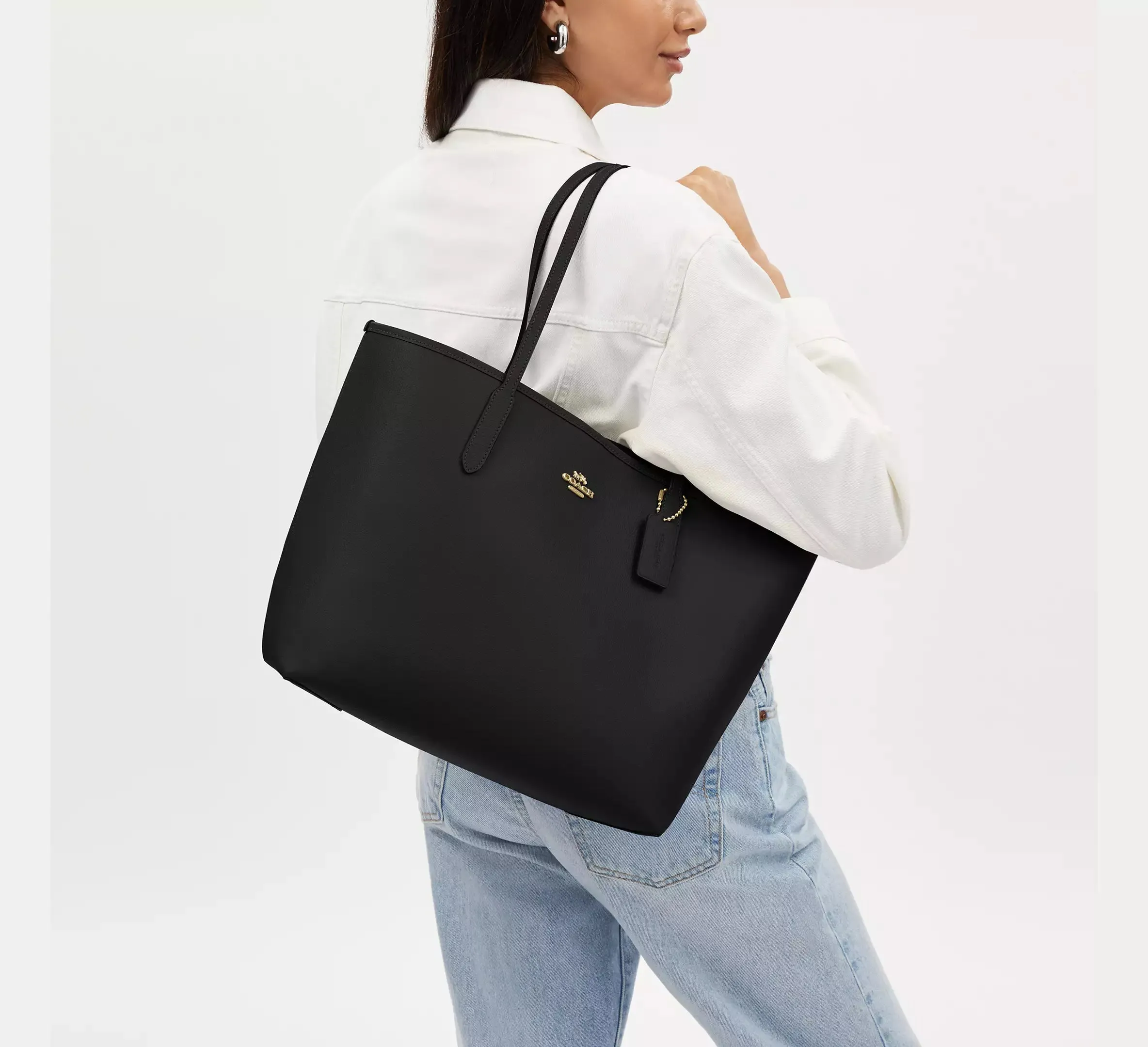 City Tote Bag - Pebbled Leather