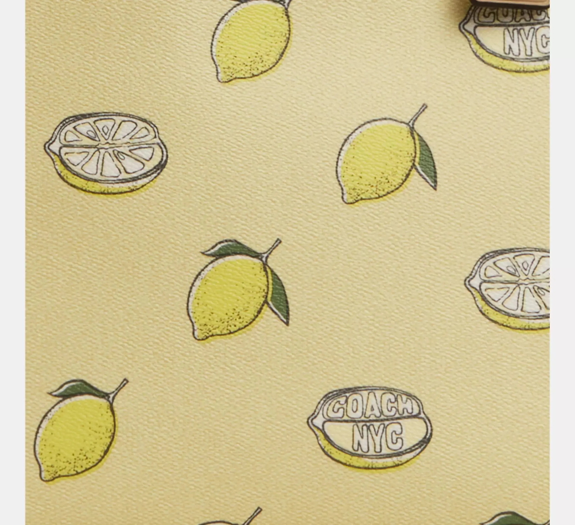 City Tote Bag With Lemon Print