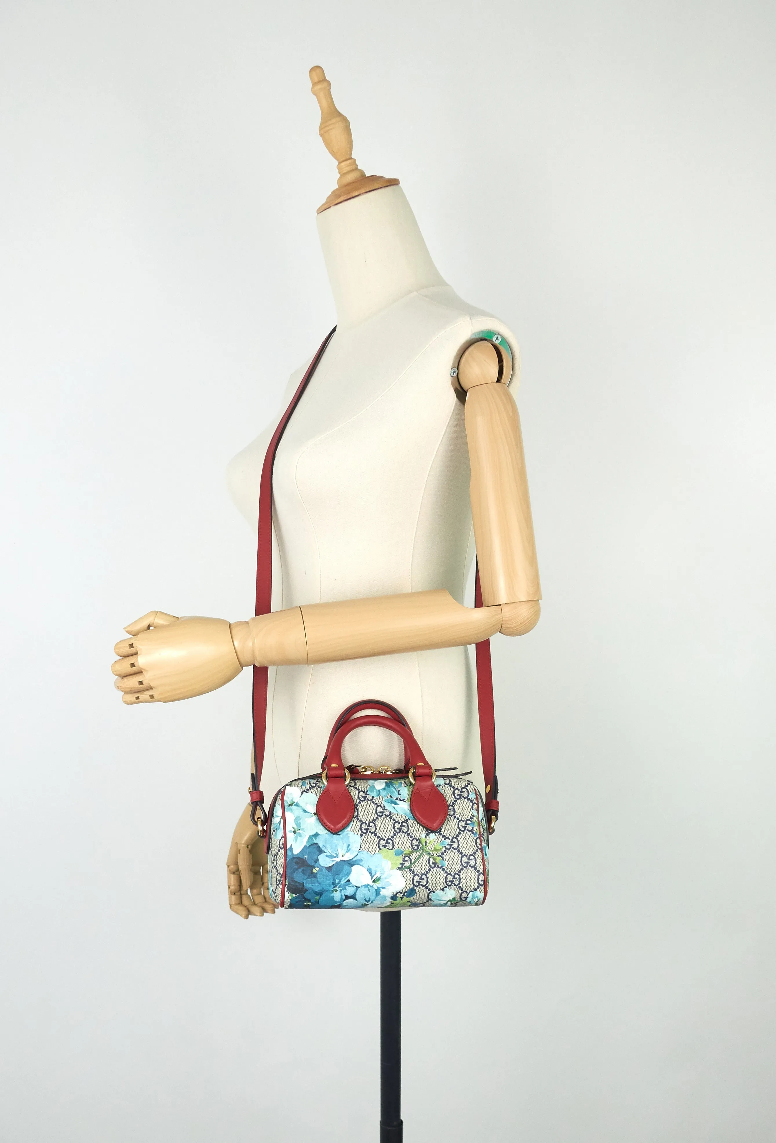 Convertible Boston Nano GG Blooms Supreme Canvas Bag