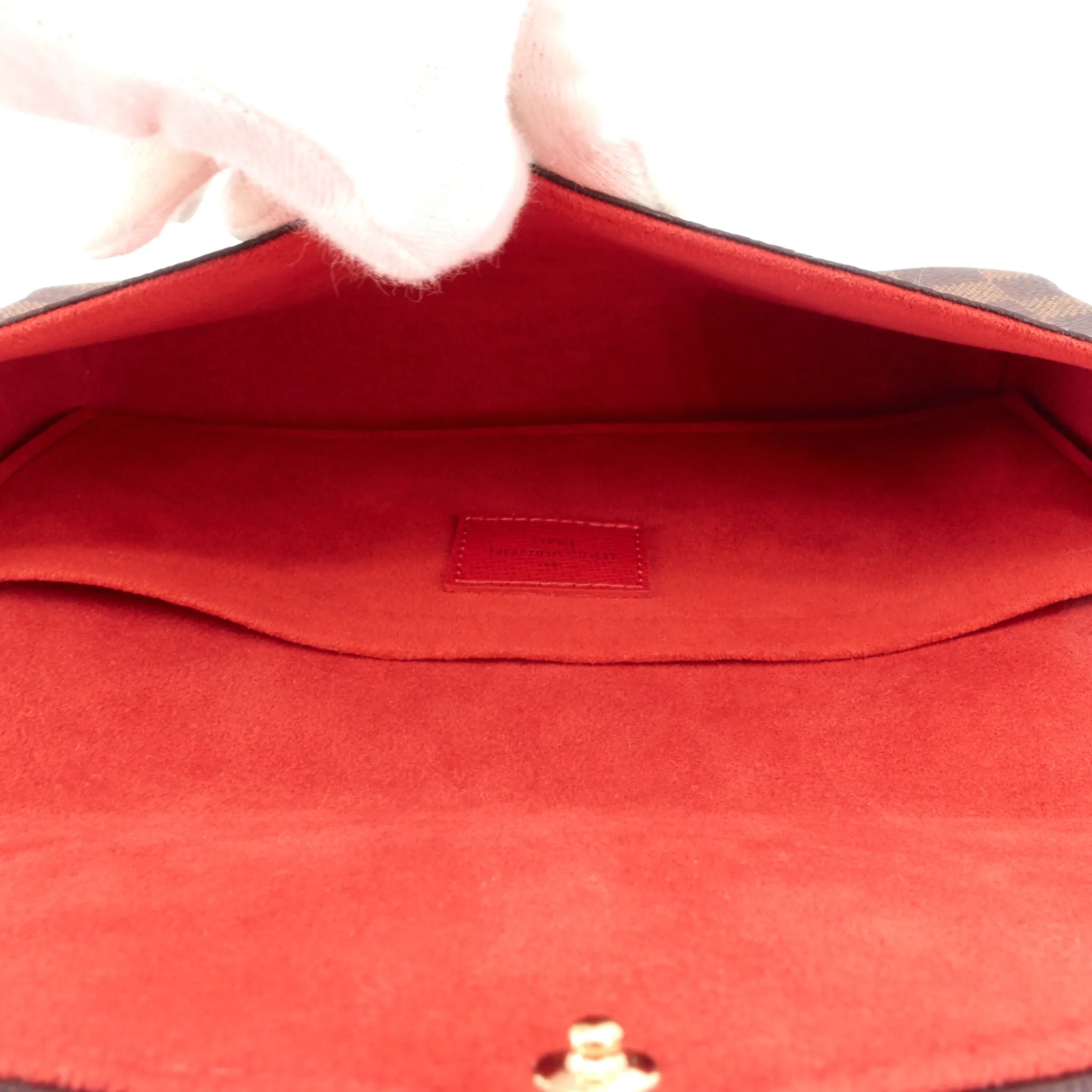 Flicie Pochette Damier Ebene Canvas Bag