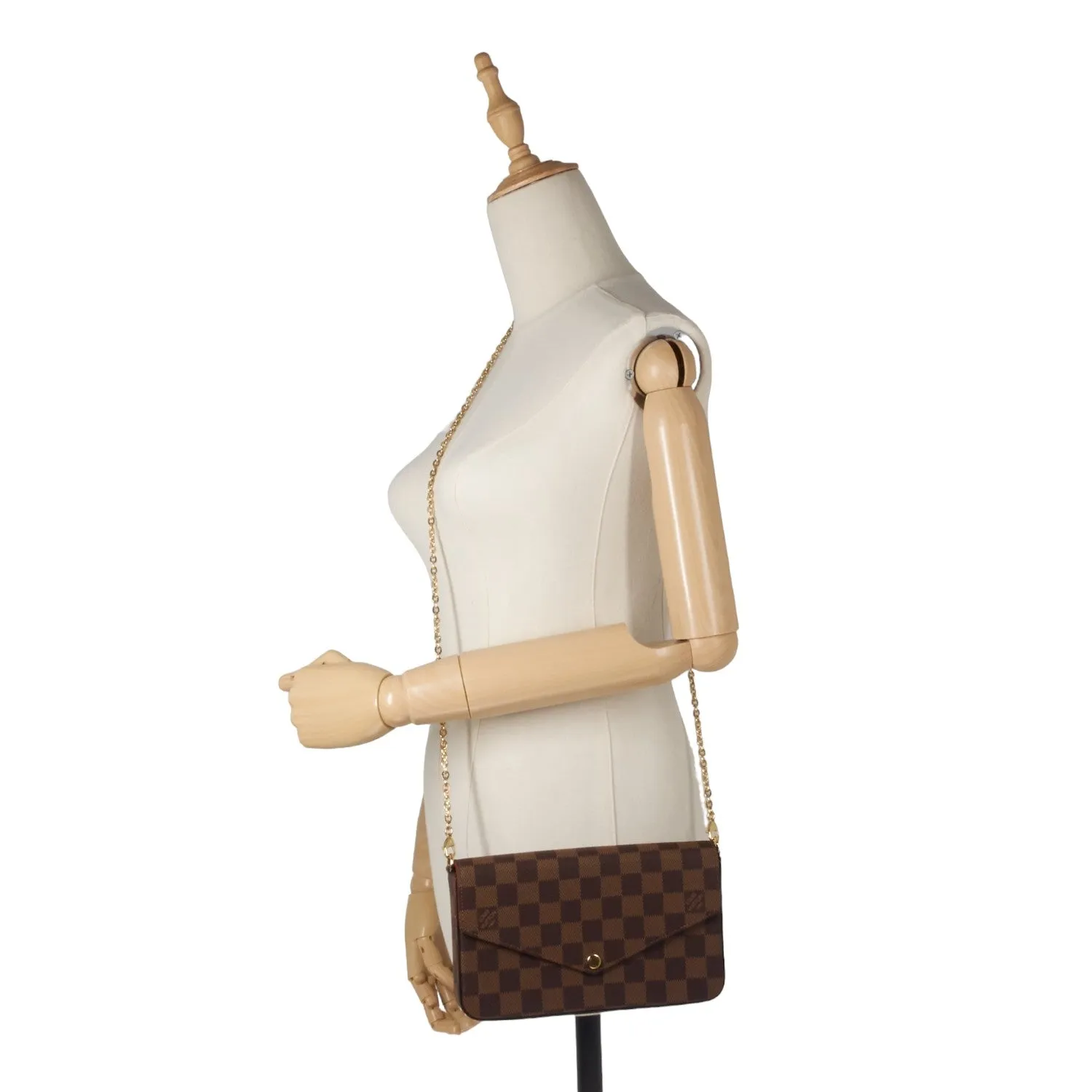 Flicie Pochette Damier Ebene Canvas Bag