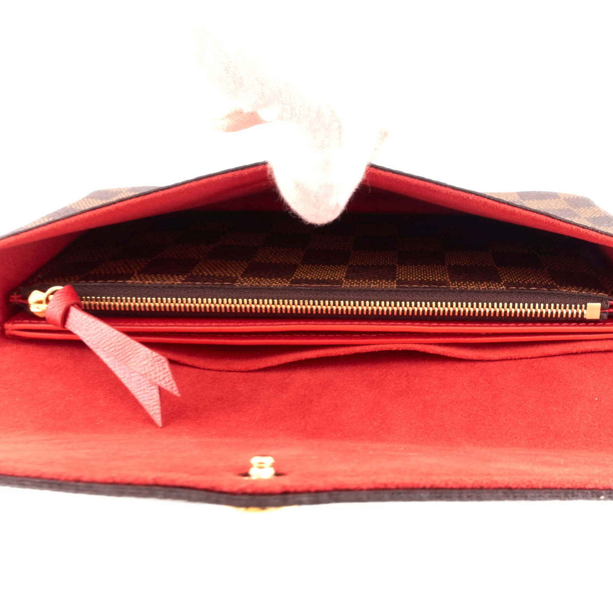 Flicie Pochette Damier Ebene Canvas Bag