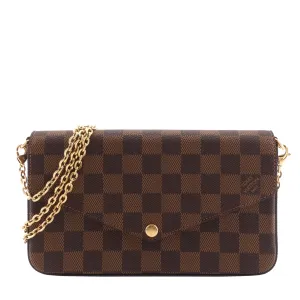 Flicie Pochette Damier Ebene Canvas Bag