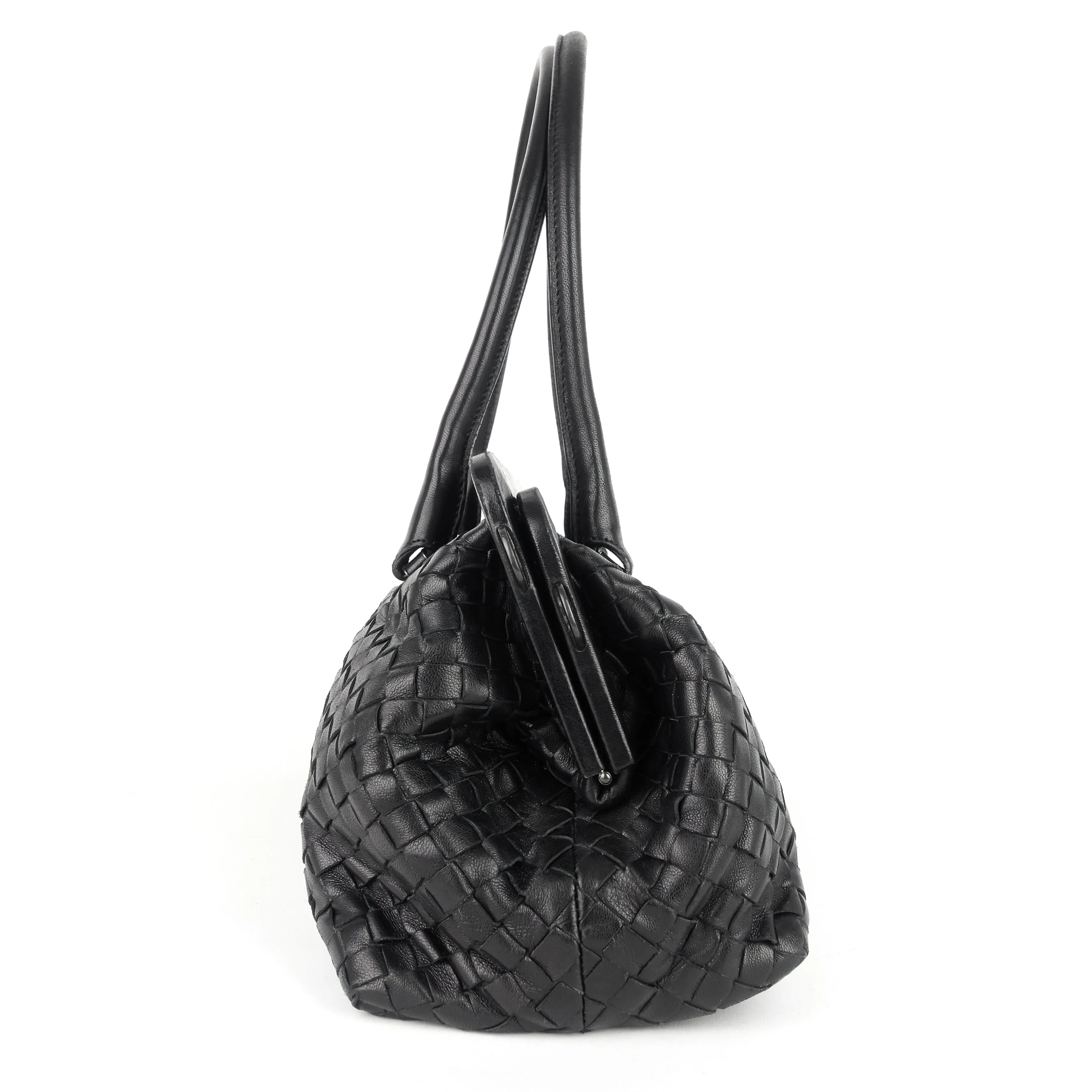 Frame Intrecciato Nappa Leather Bag