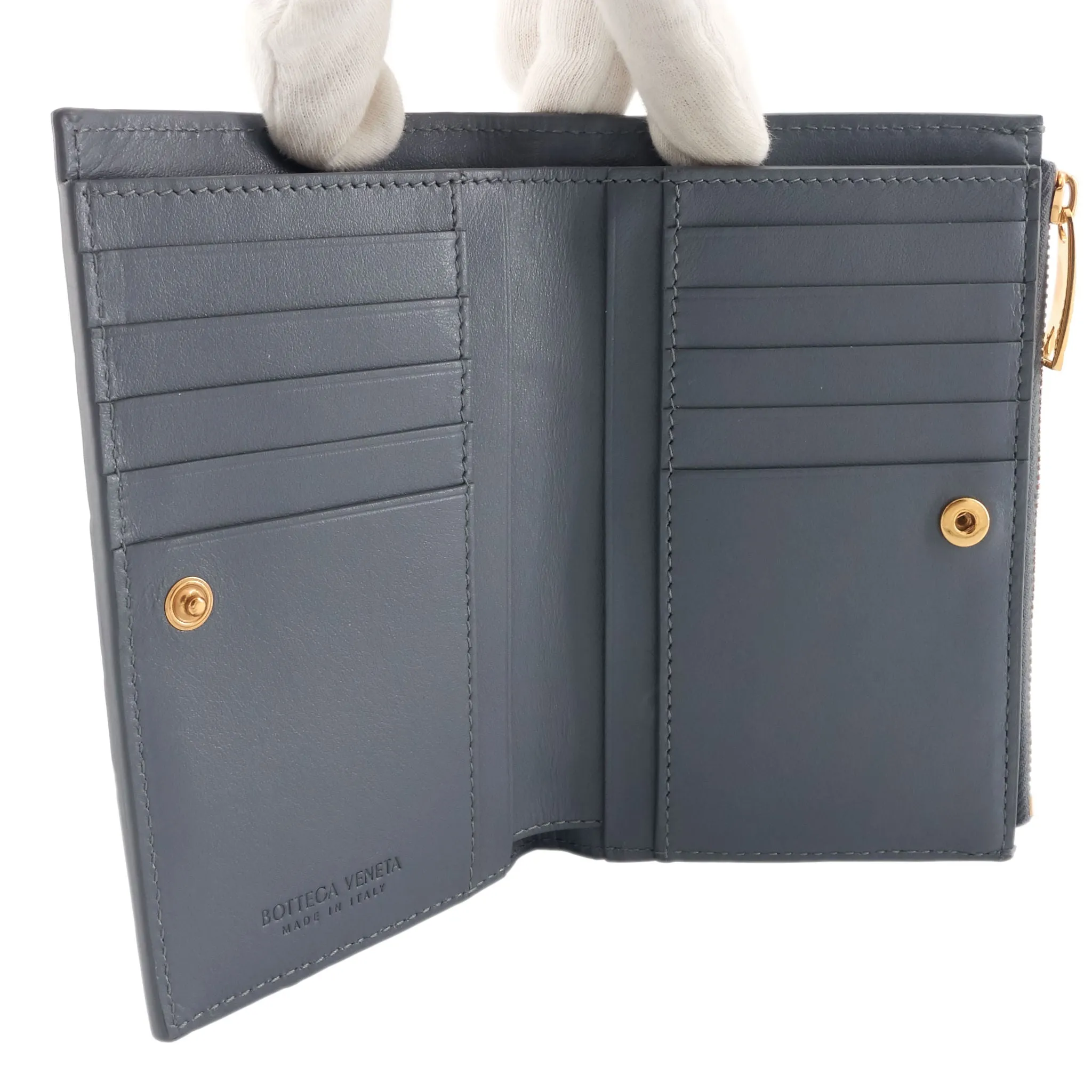 Intrecciato Leather Medium Bifold Wallet