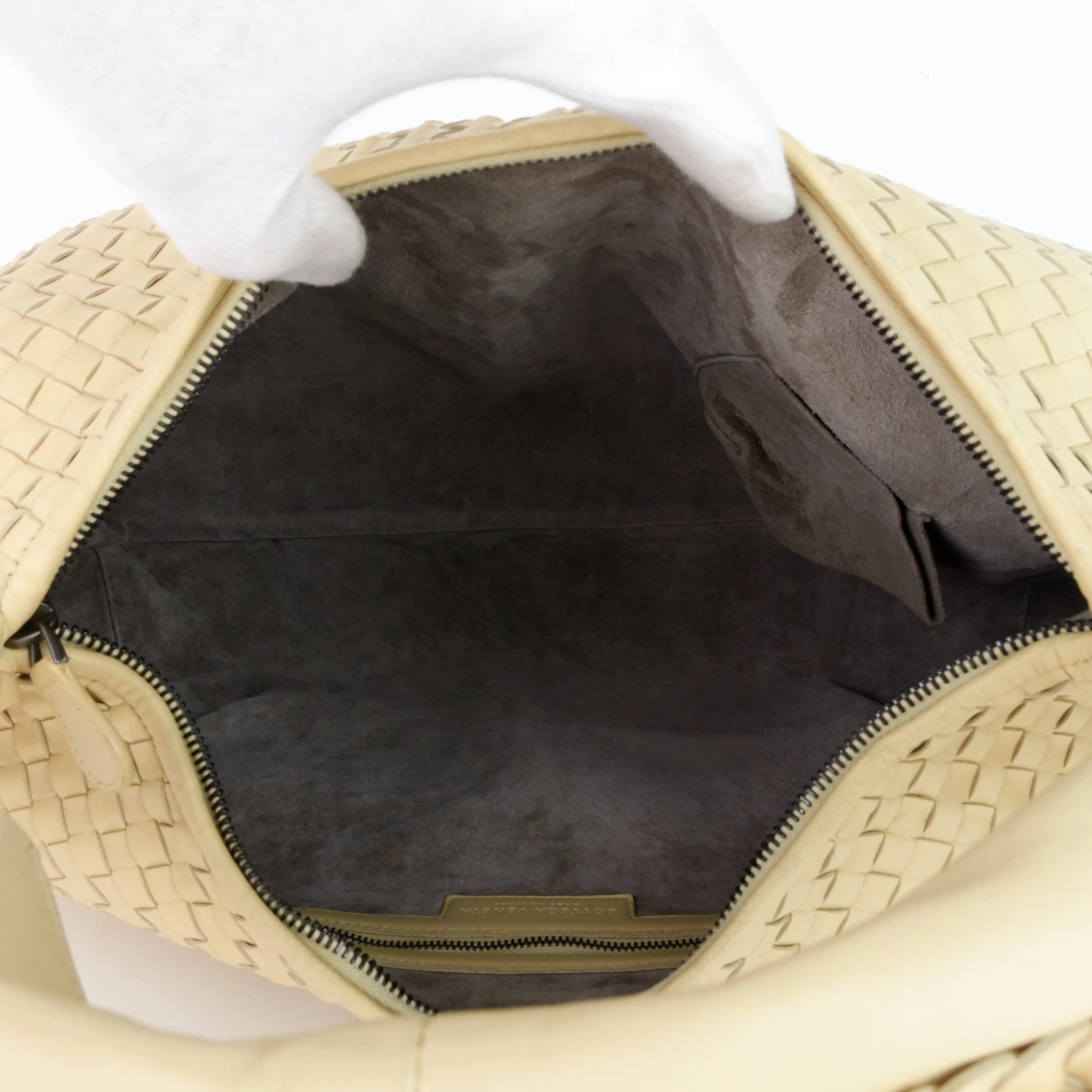 Intrecciato Nappa Leather Belly Hobo Bag