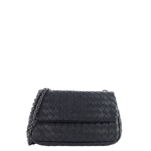 Intrecciato Nappa Leather Expandable Chain Crossbody Bag