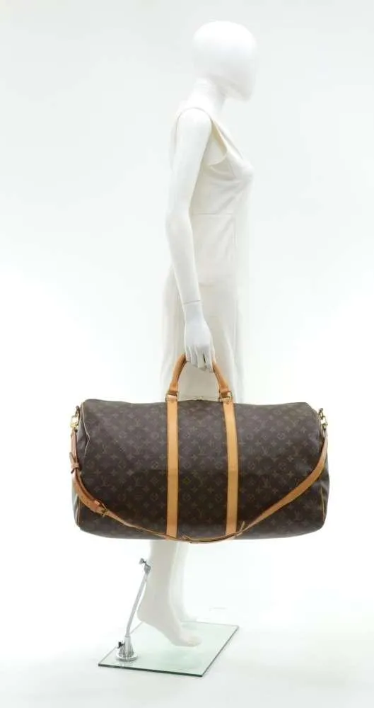 Keepall 60 Bandouliere Monogram Canvas Travel Bag with Strap