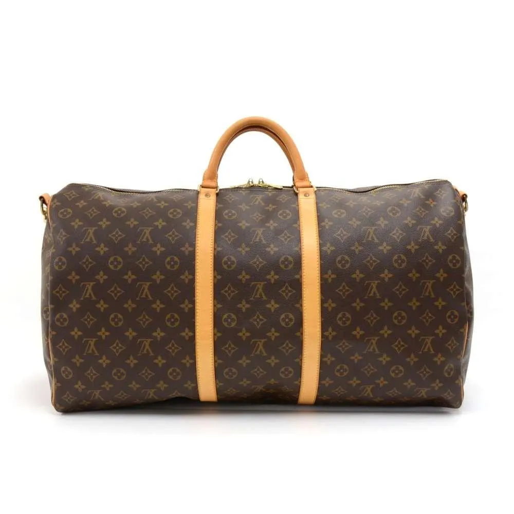 Keepall 60 Bandouliere Monogram Canvas Travel Bag with Strap