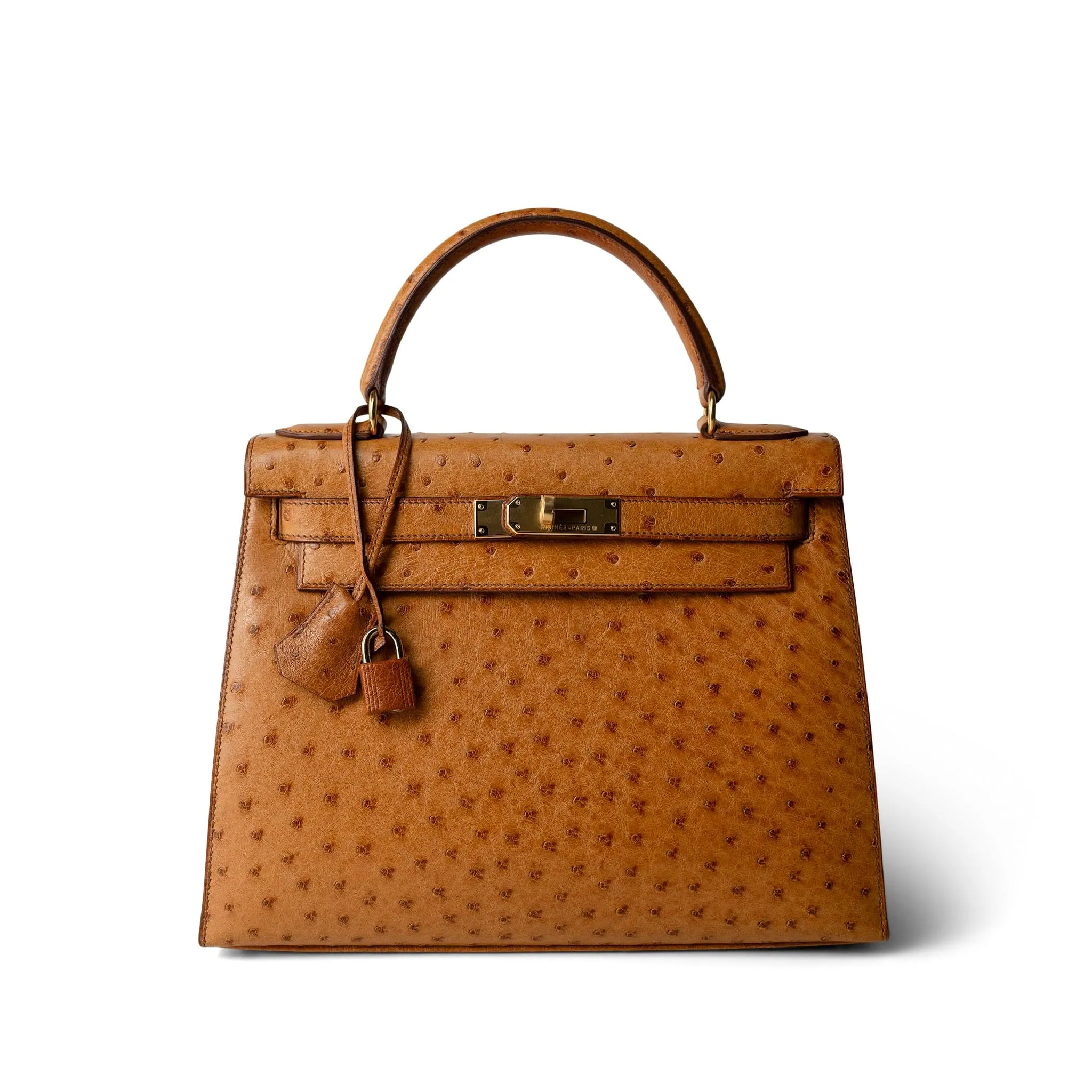Kelly Sellier 28 Natural Ostrich Gold Plated (X) Stamp