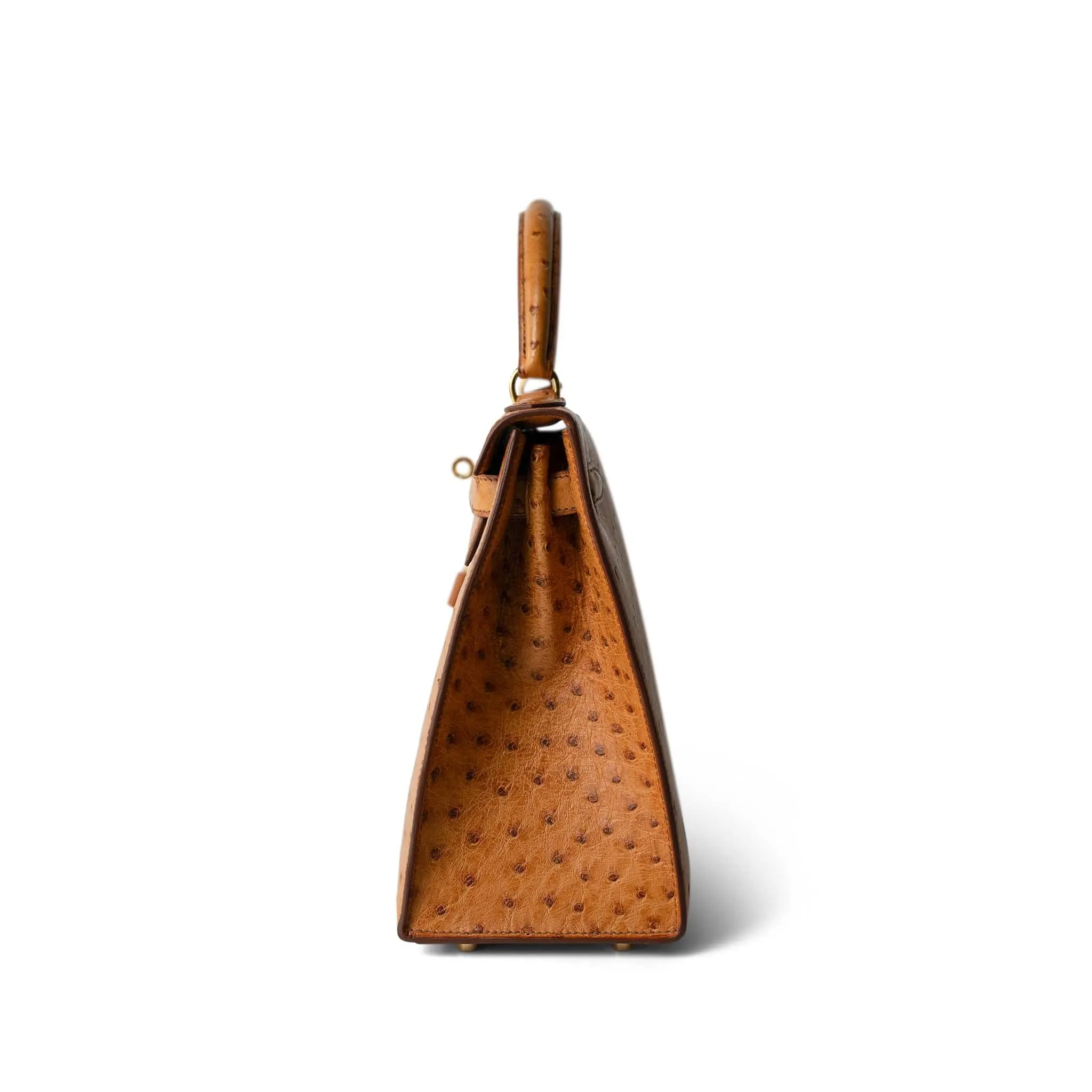 Kelly Sellier 28 Natural Ostrich Gold Plated (X) Stamp