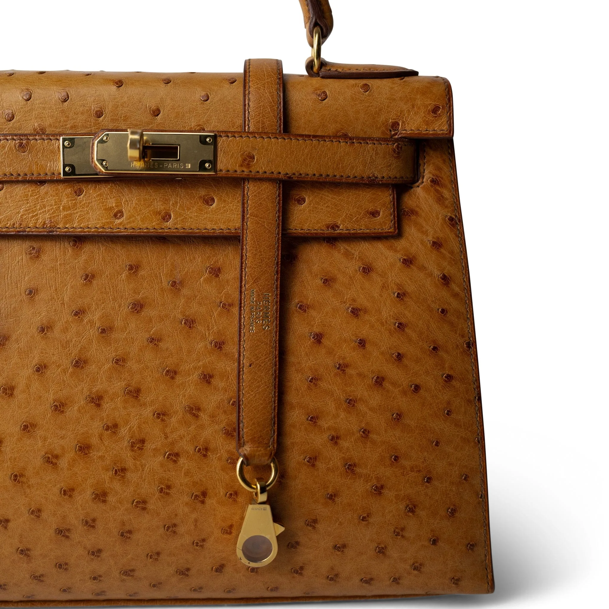 Kelly Sellier 28 Natural Ostrich Gold Plated (X) Stamp