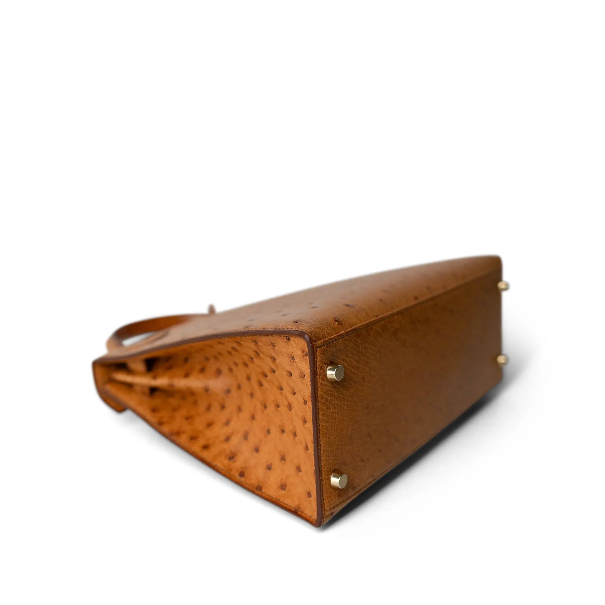 Kelly Sellier 28 Natural Ostrich Gold Plated (X) Stamp