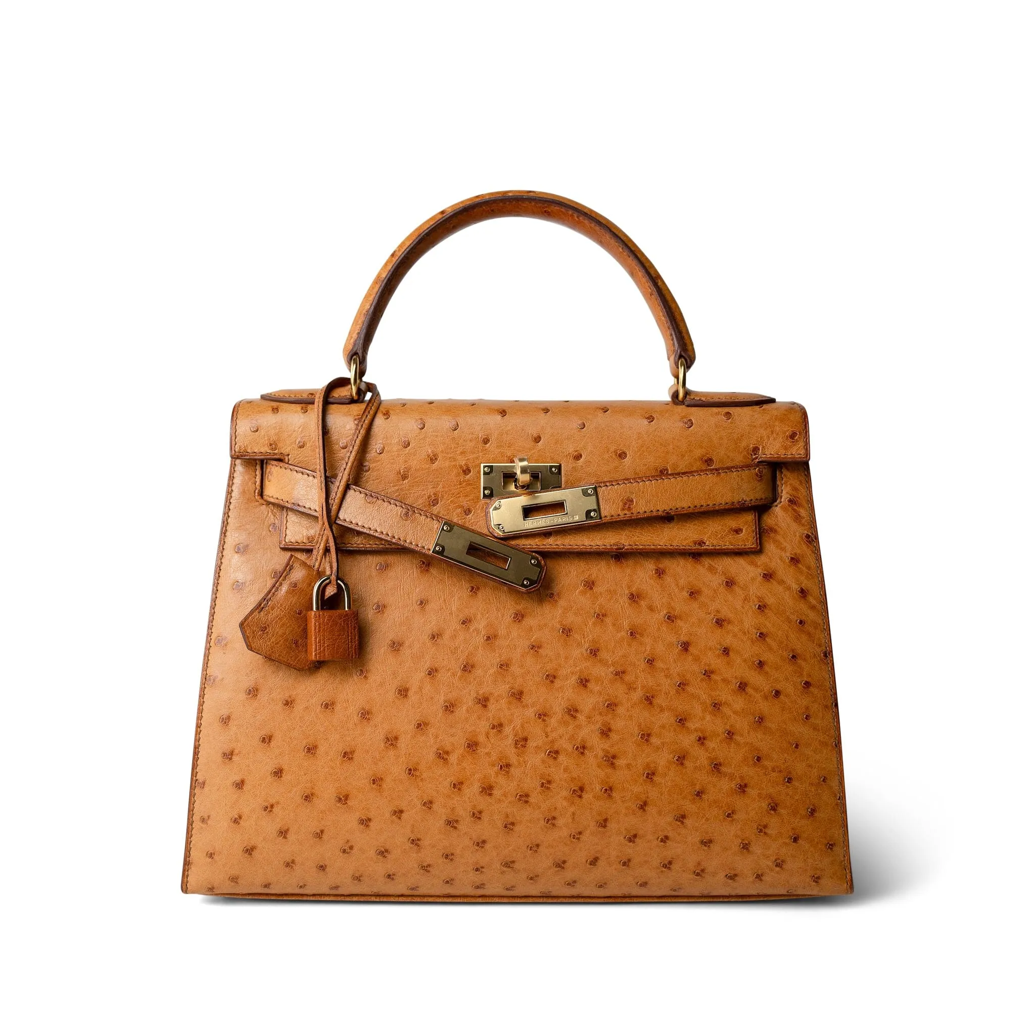Kelly Sellier 28 Natural Ostrich Gold Plated (X) Stamp