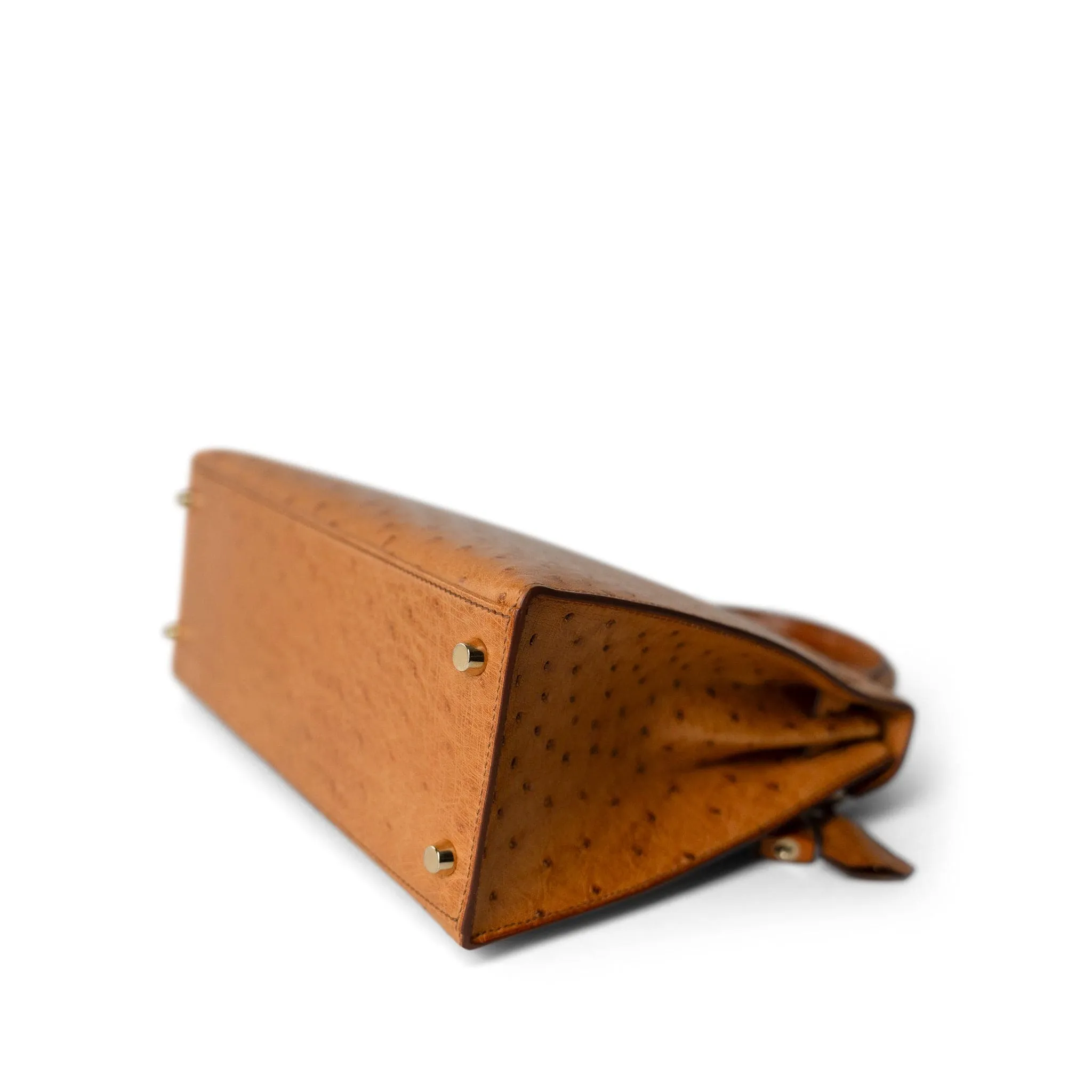 Kelly Sellier 28 Natural Ostrich Gold Plated (X) Stamp