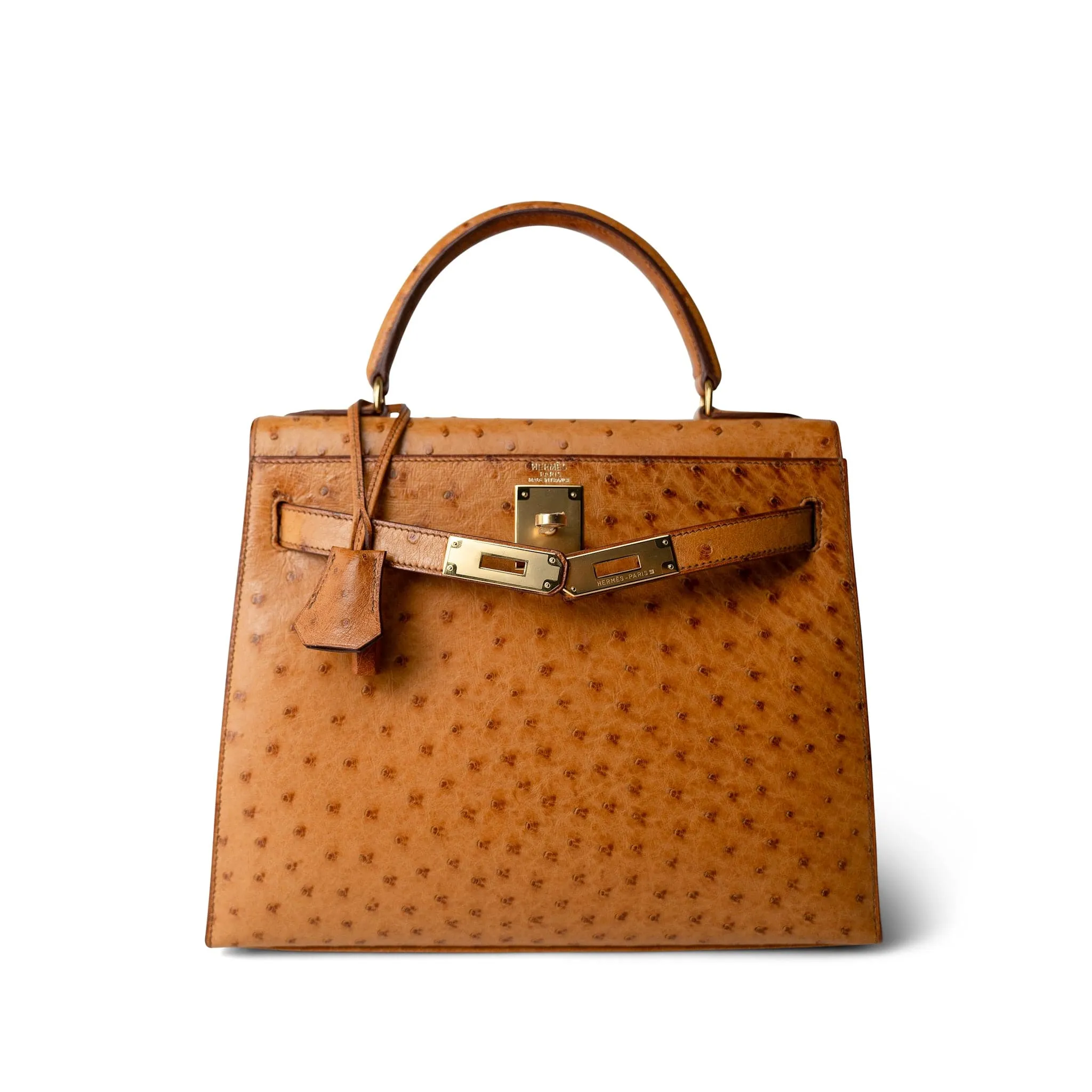 Kelly Sellier 28 Natural Ostrich Gold Plated (X) Stamp