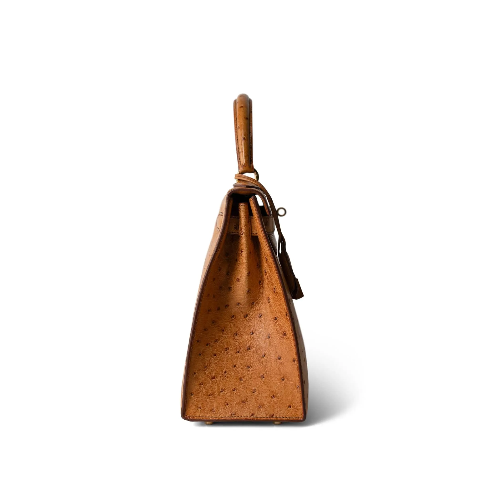 Kelly Sellier 28 Natural Ostrich Gold Plated (X) Stamp