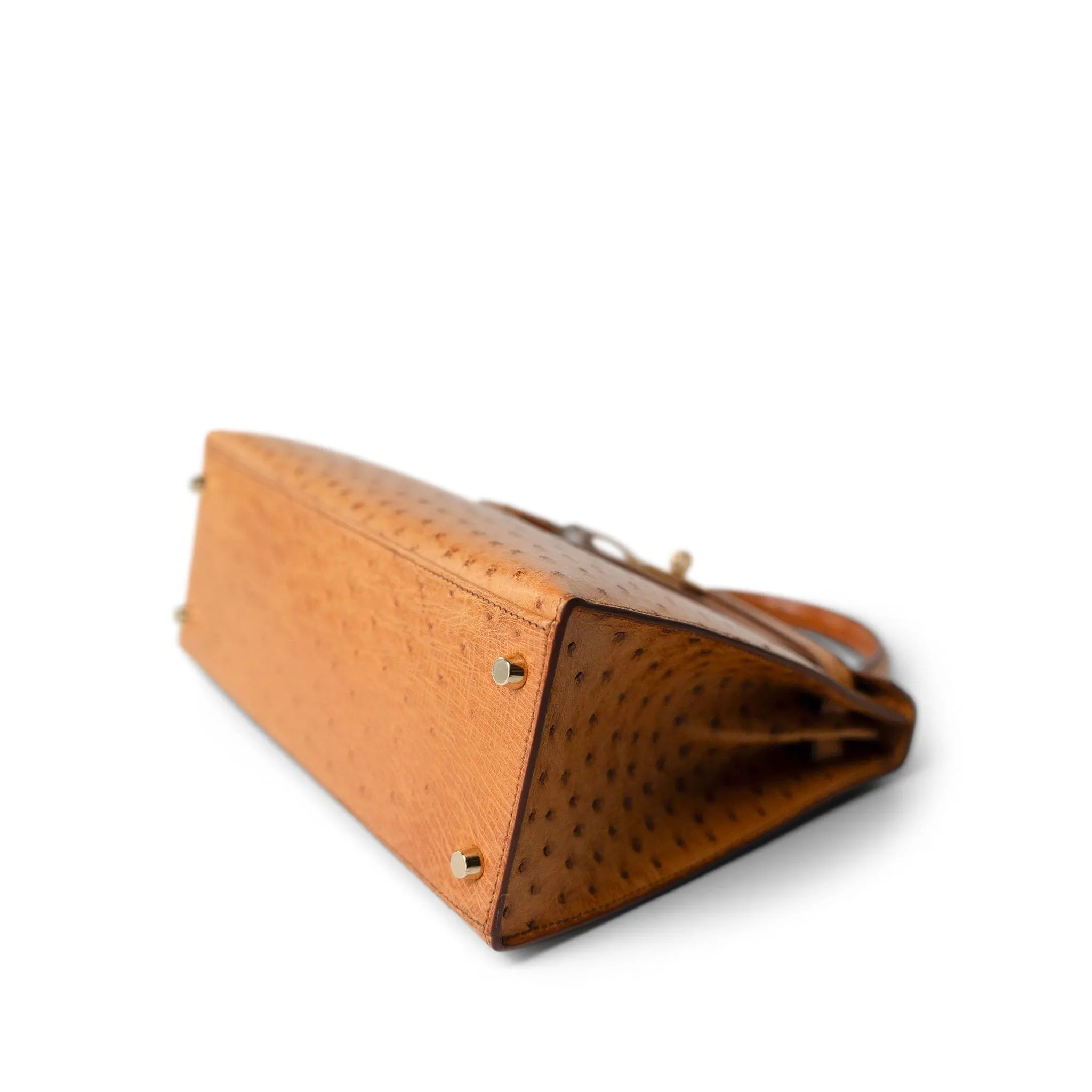 Kelly Sellier 28 Natural Ostrich Gold Plated (X) Stamp