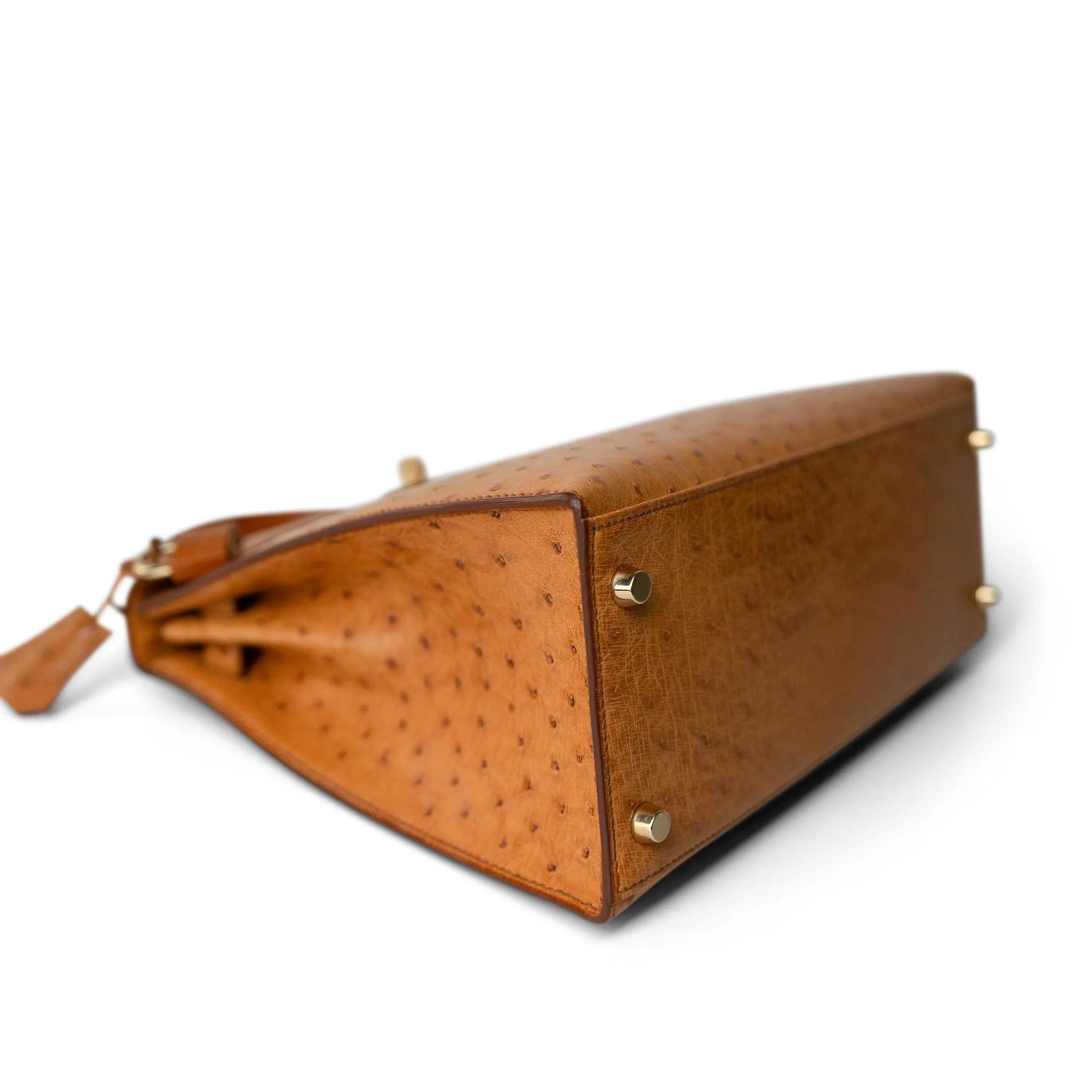 Kelly Sellier 28 Natural Ostrich Gold Plated (X) Stamp