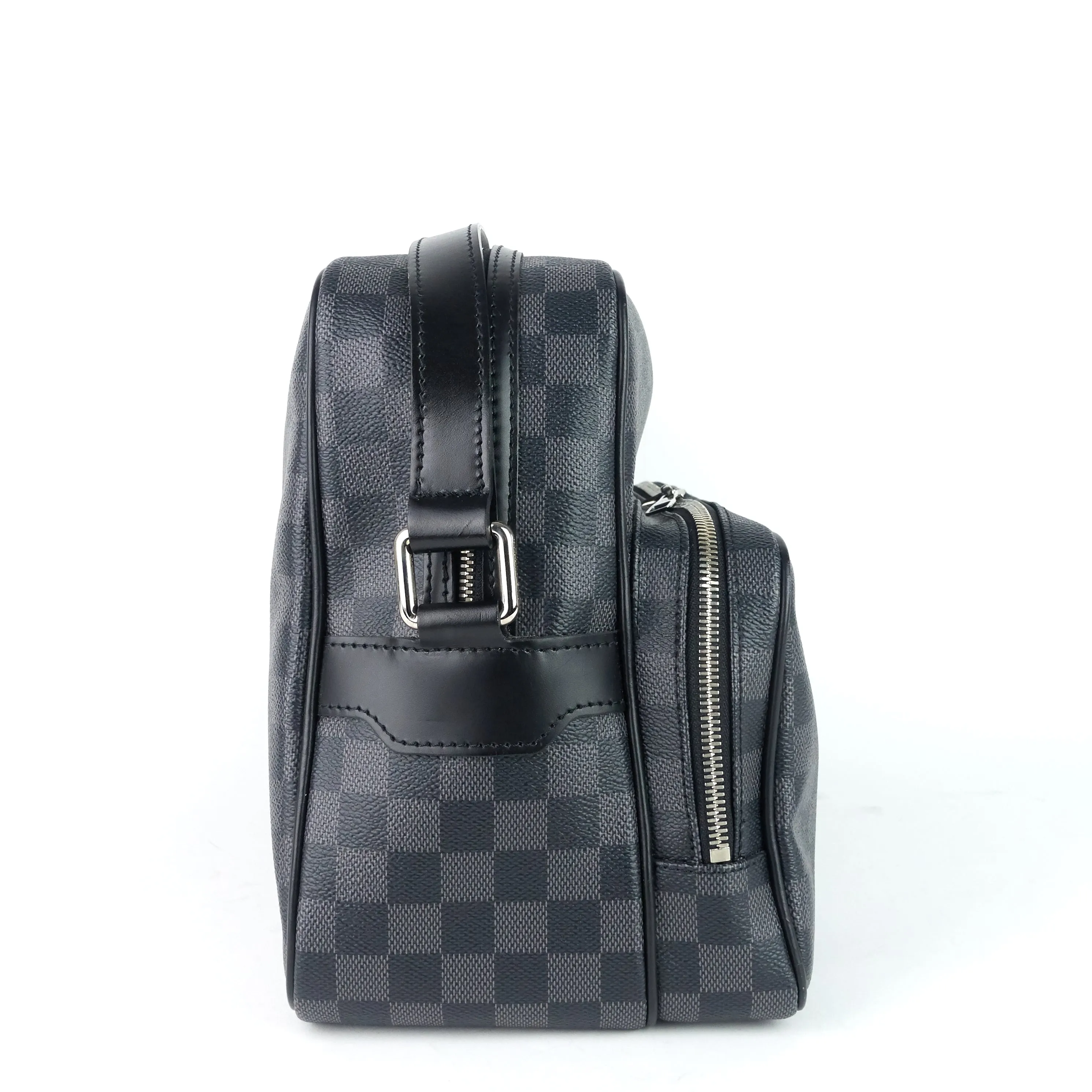 Leoh Damier Graphite Canvas Messenger Bag